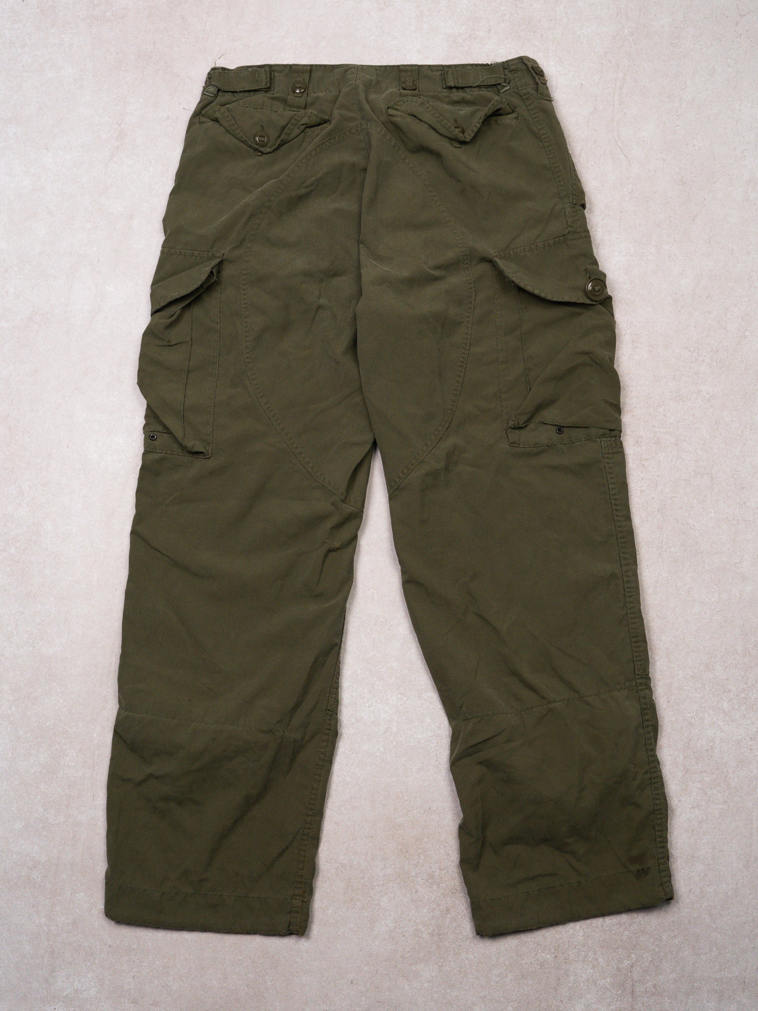 Vintage Green Army Cargo Combat Pants (34 x 30)