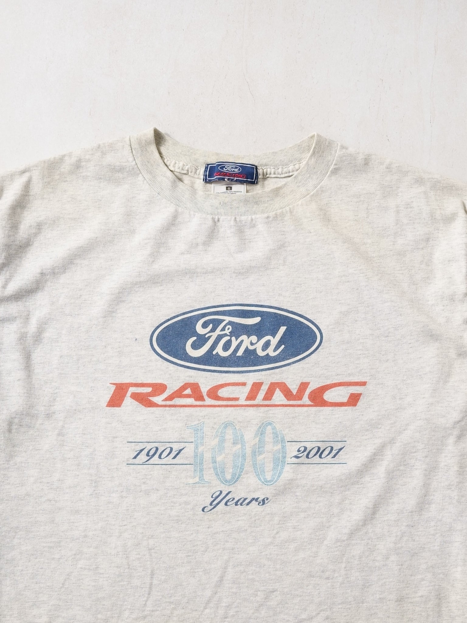 Vintage 01' Grey Ford Racing 100 Years Anniversary Tee (M)
