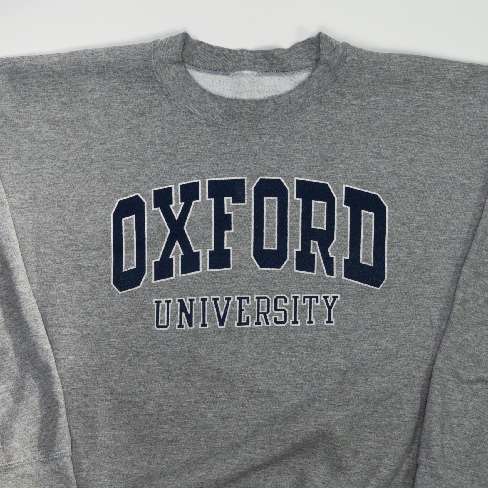 Vintage Grey Oxford University Crewneck Spell Out Crewneck (L)