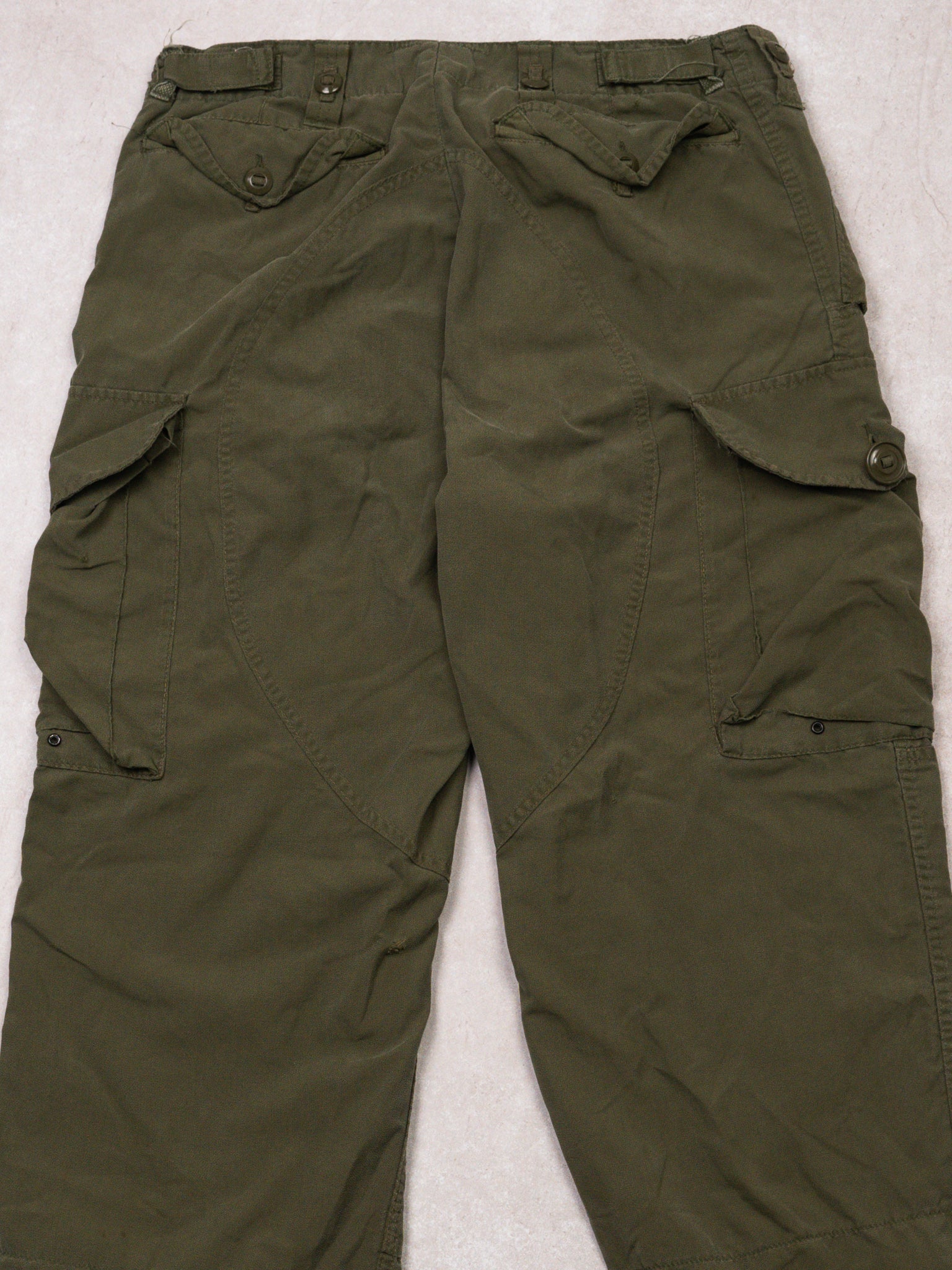 Vintage Green Army Cargo Combat Pants (34 x 30)