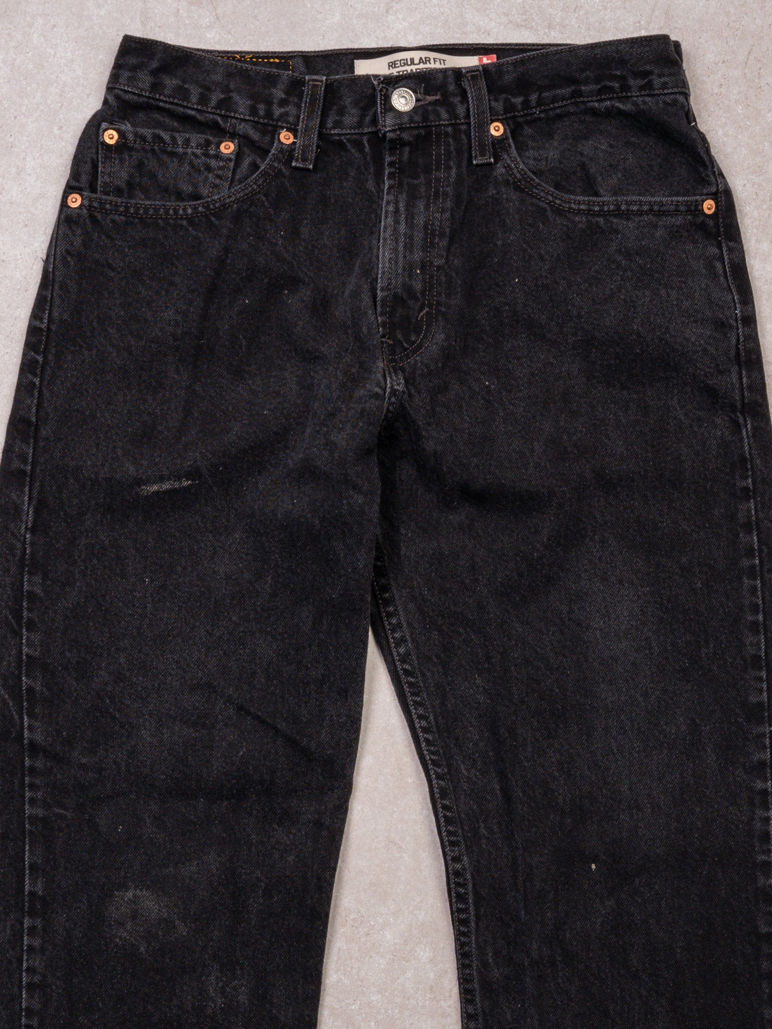 Vintage Black Regular Fit Levi Jeans (30 x 30)