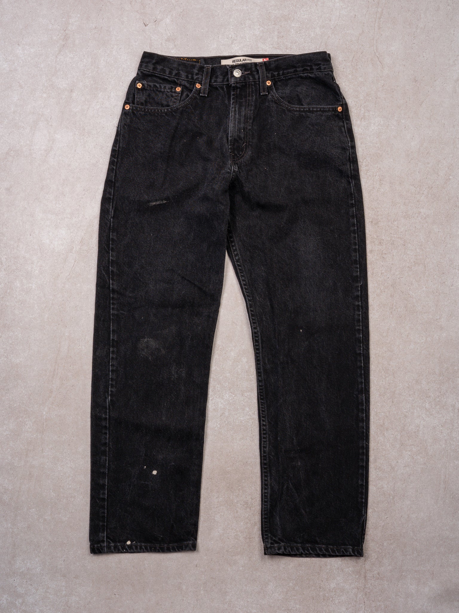 Vintage Black Regular Fit Levi Jeans (30 x 30)