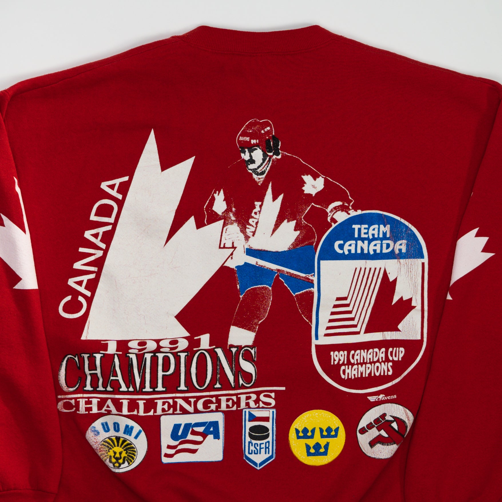 Vintage 1991 Team Canada Hockey Cup Champions Crewneck (L)