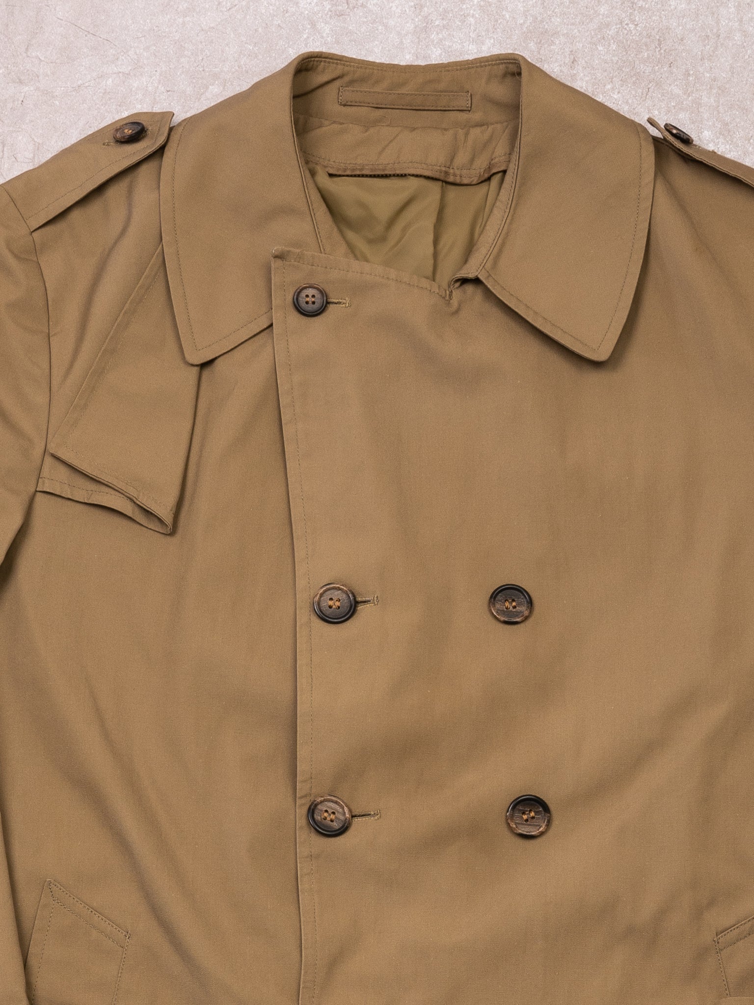 Vintage 1970s Beige Outershell Trench Coat (M)