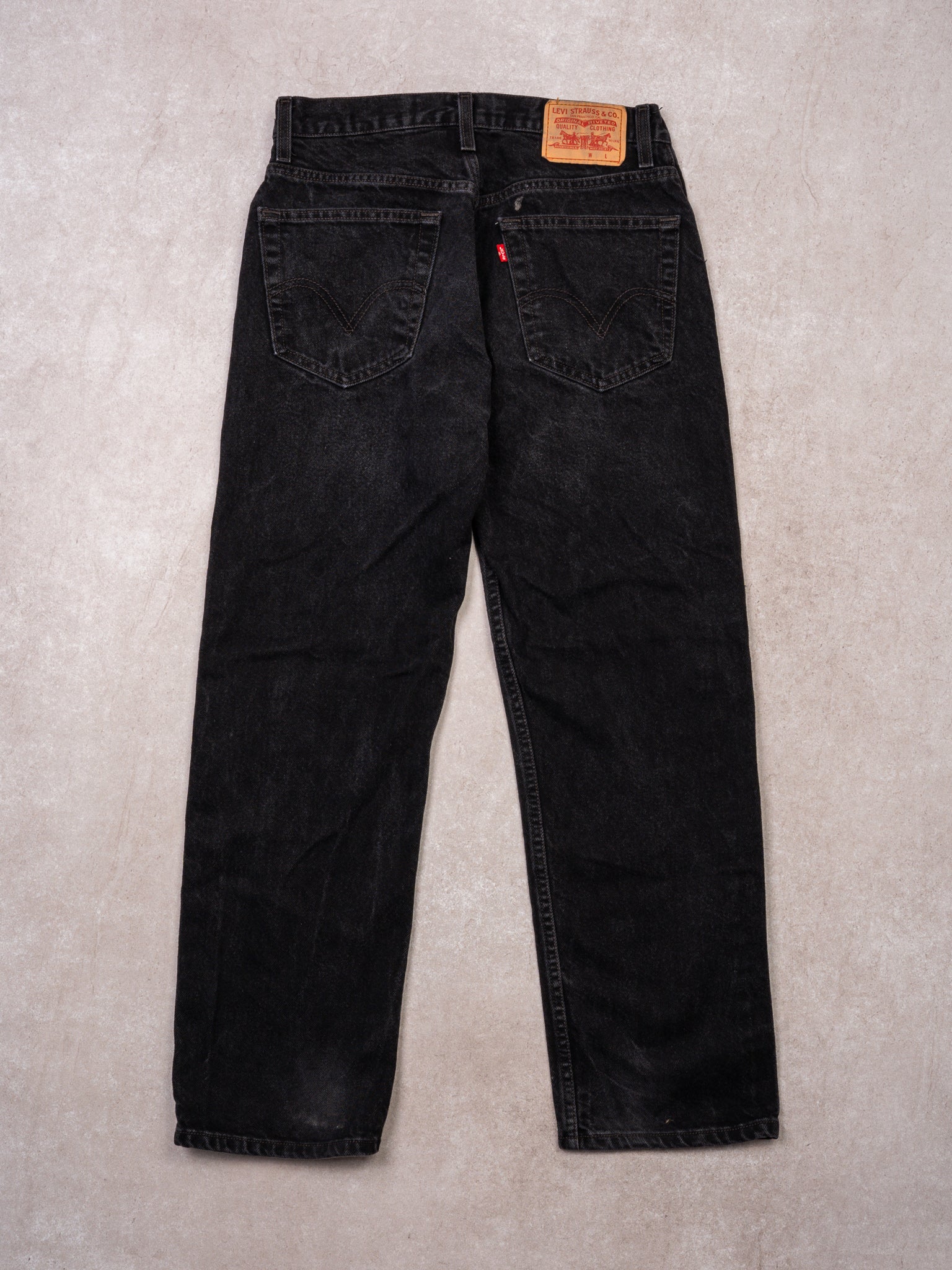 Vintage Black Regular Fit Levi Jeans (30 x 30)