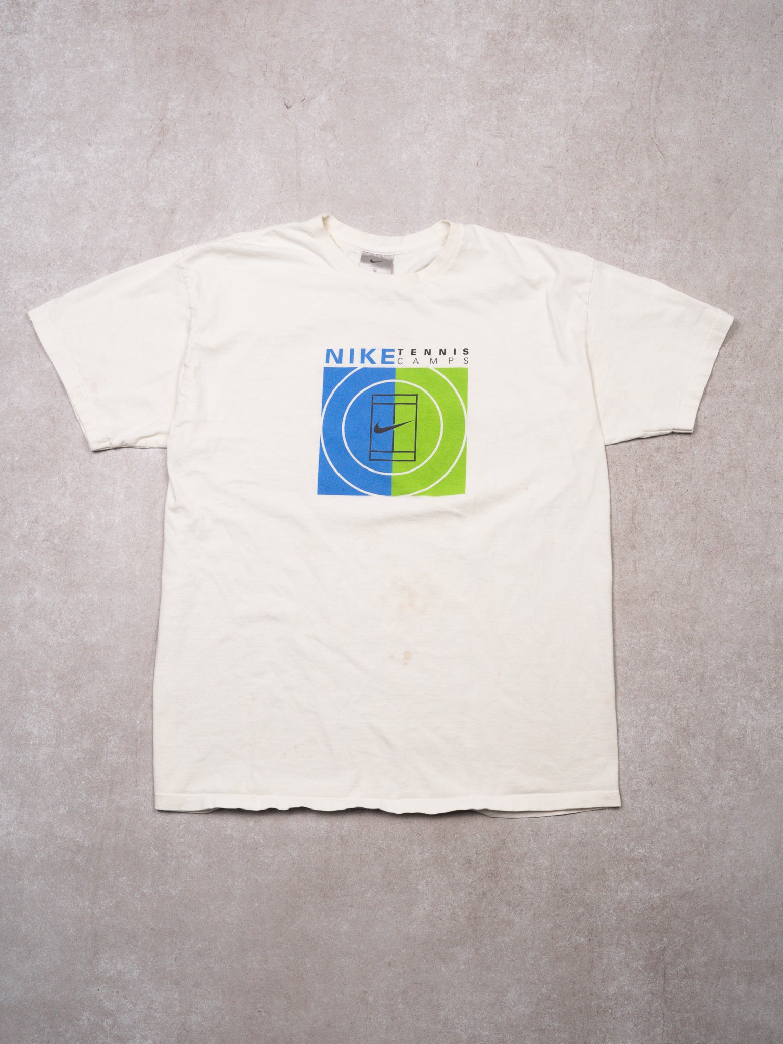 Vintage 00s White Nike Tennis Camp Tee (M/L)