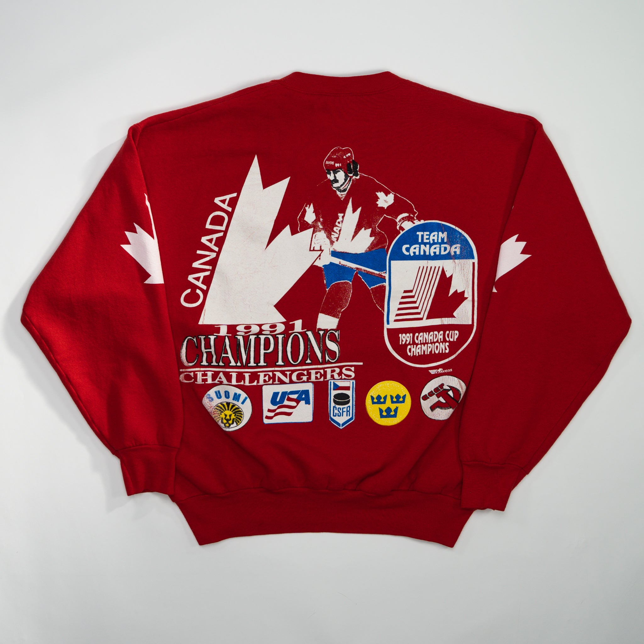 Vintage 1991 Team Canada Hockey Cup Champions Crewneck (L)