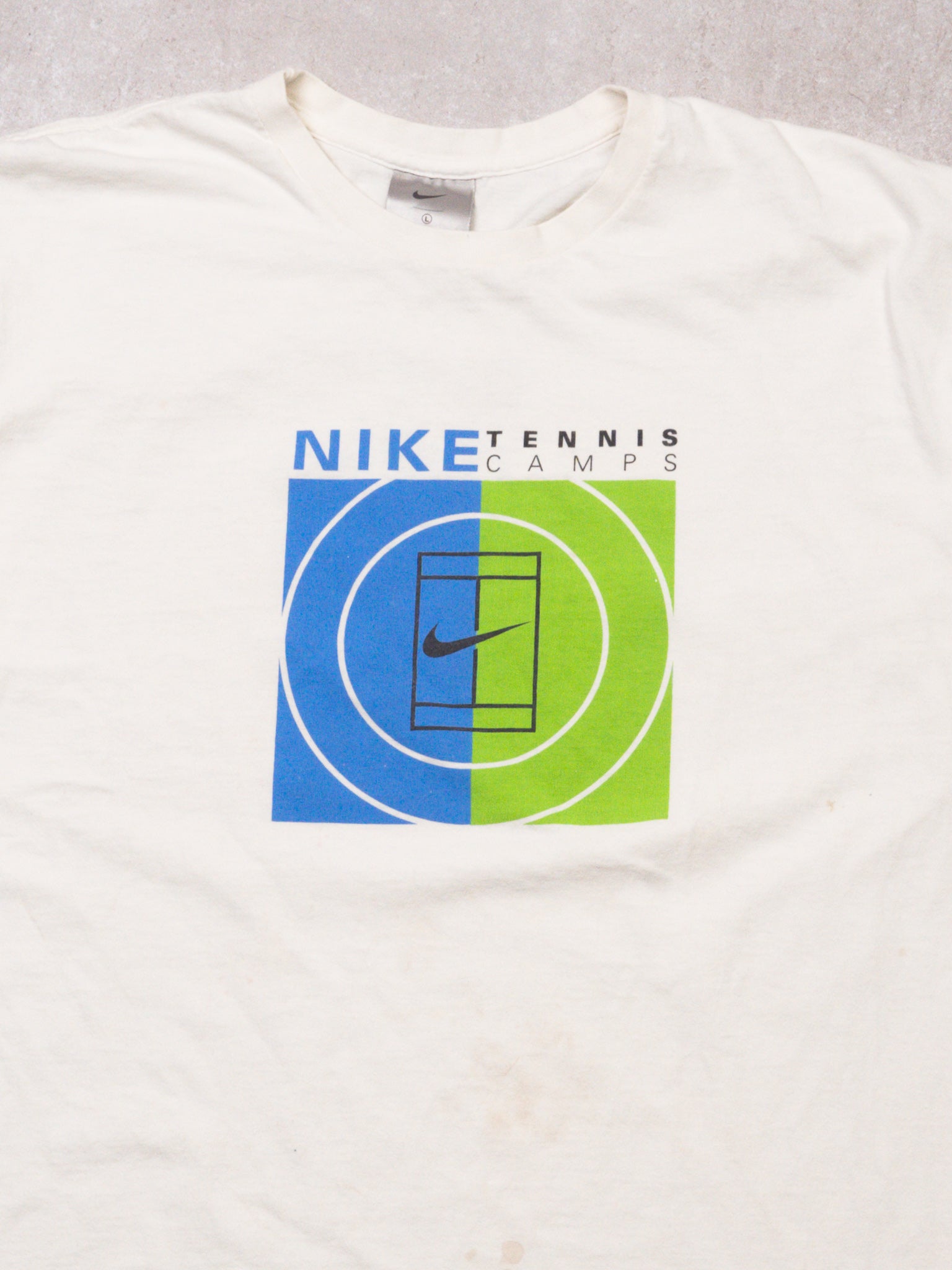 Vintage 00s White Nike Tennis Camp Tee (M/L)