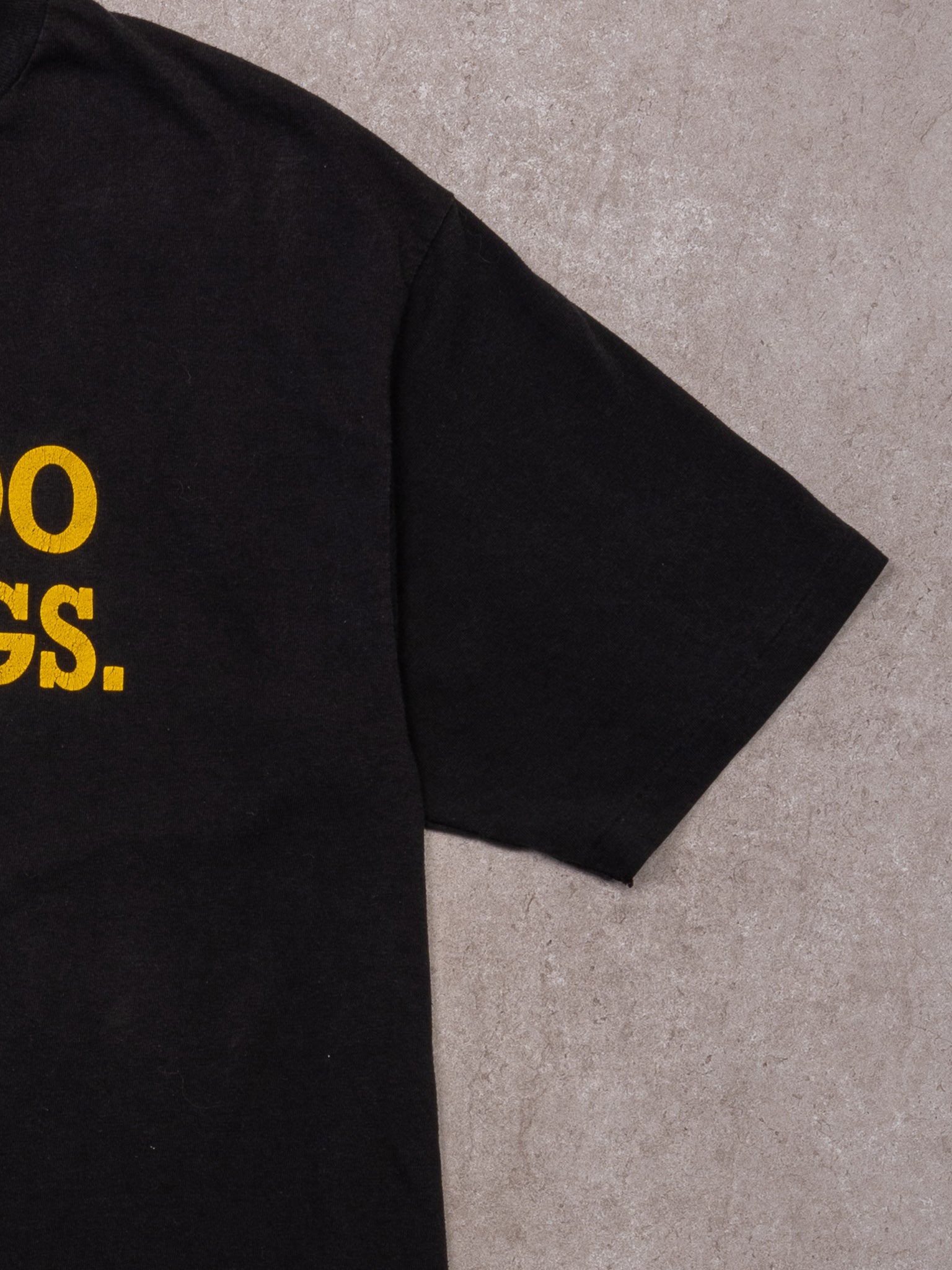 Vintage 90s Black I Dont Do Mornings Single Stitch Tee (S)