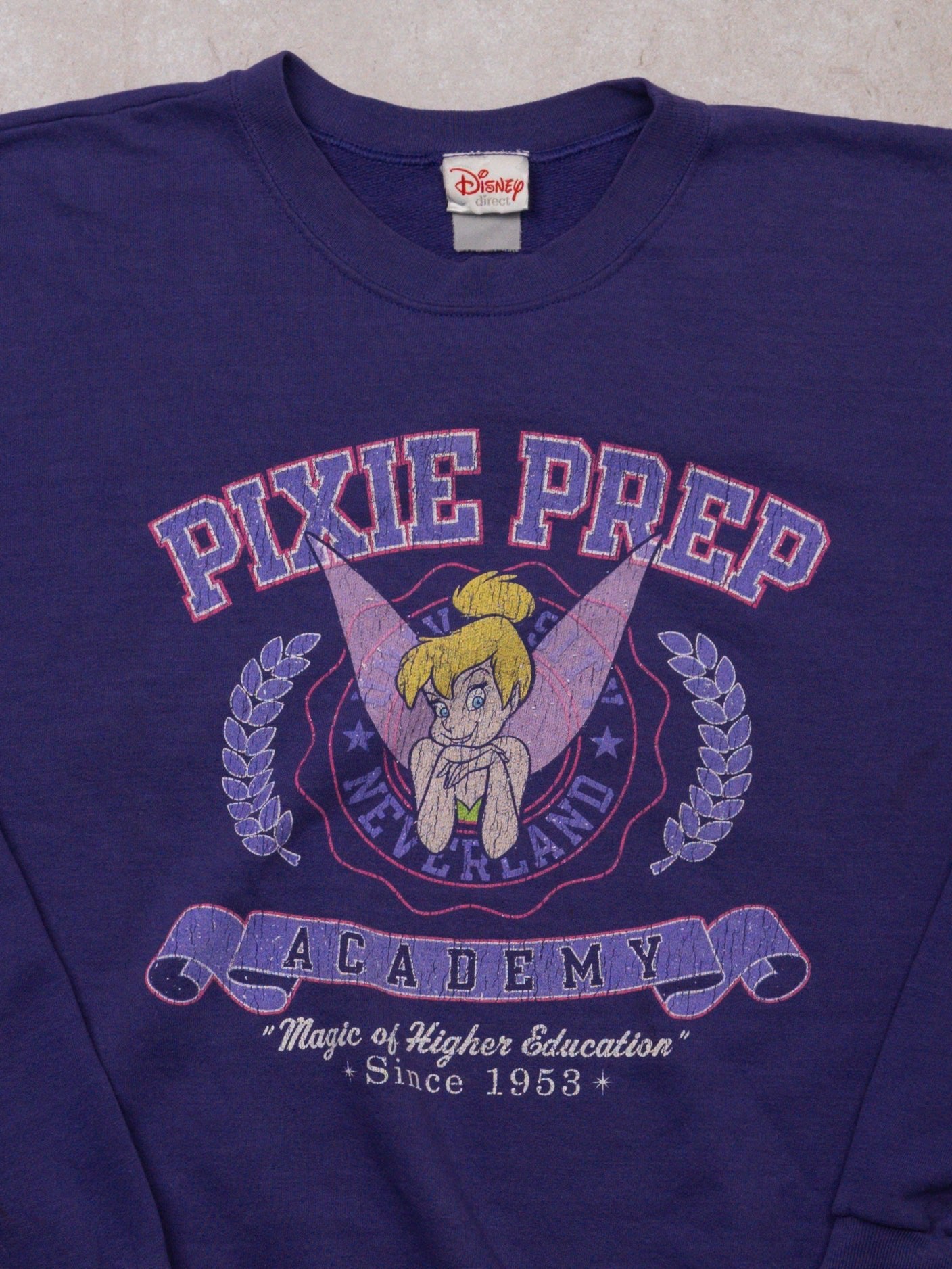Vintage 90s Purple Pixie Prep Tinker Bell Crewneck (XL)