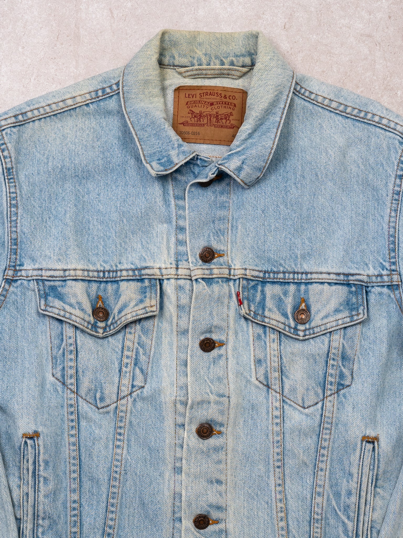 Vintage 90s Light Blue Levi Denim Jacket (S)