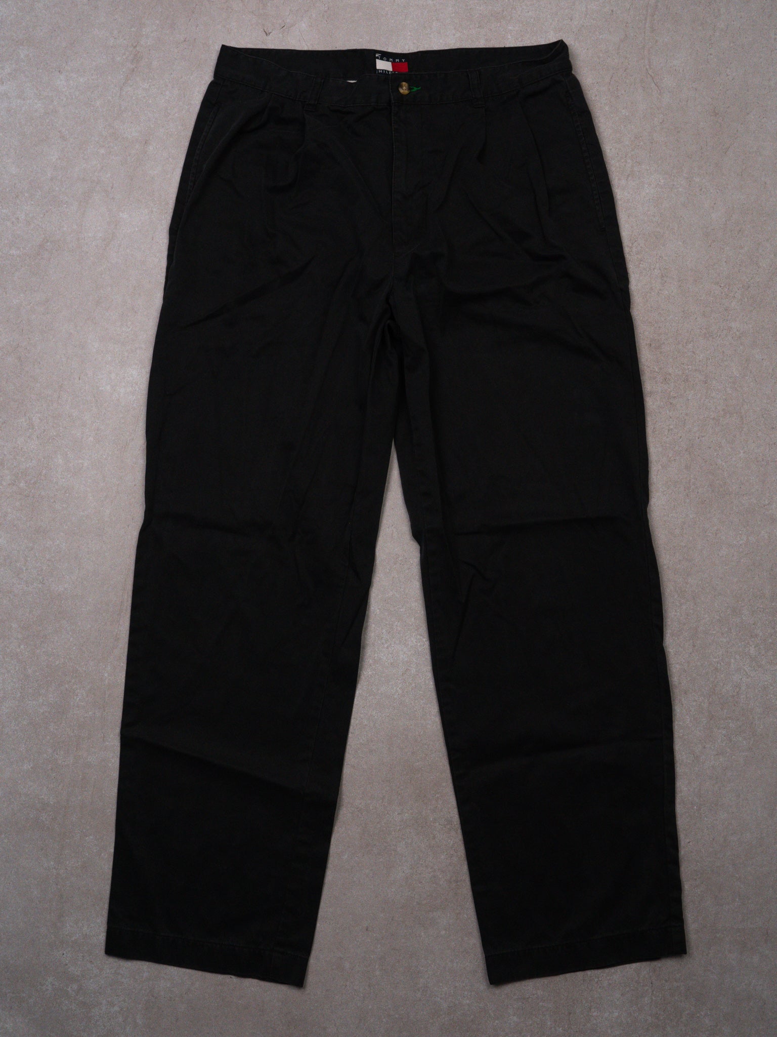 Vintage Black Tommy Hilfiger Wide Leg Pants (34 x 30)