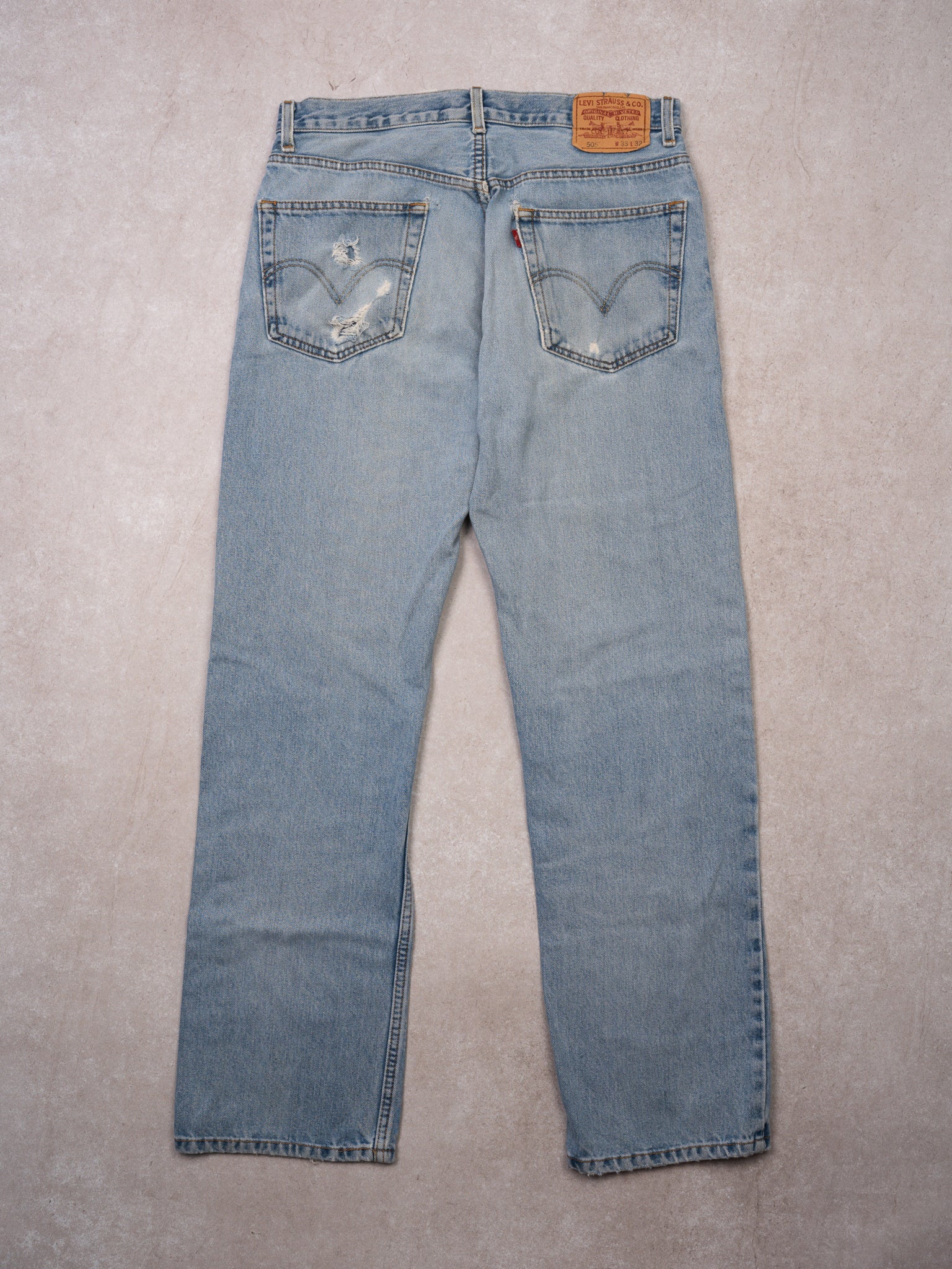 Vintage Light Washed Rugged 505 Levi Jeans (32 x 30)