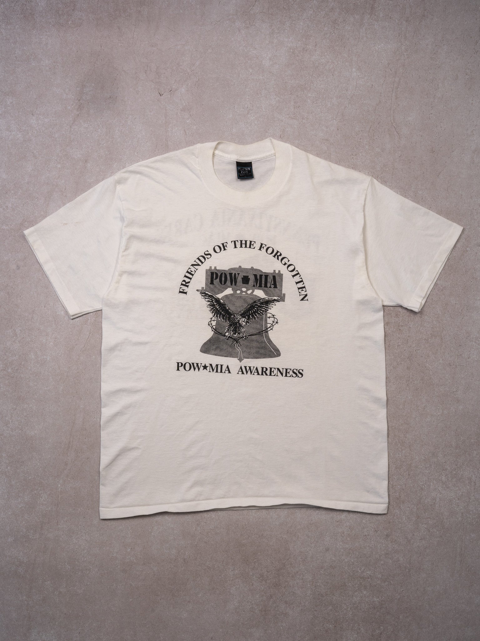 Vintage 90s White Pow Mia PA Club Tee (M)
