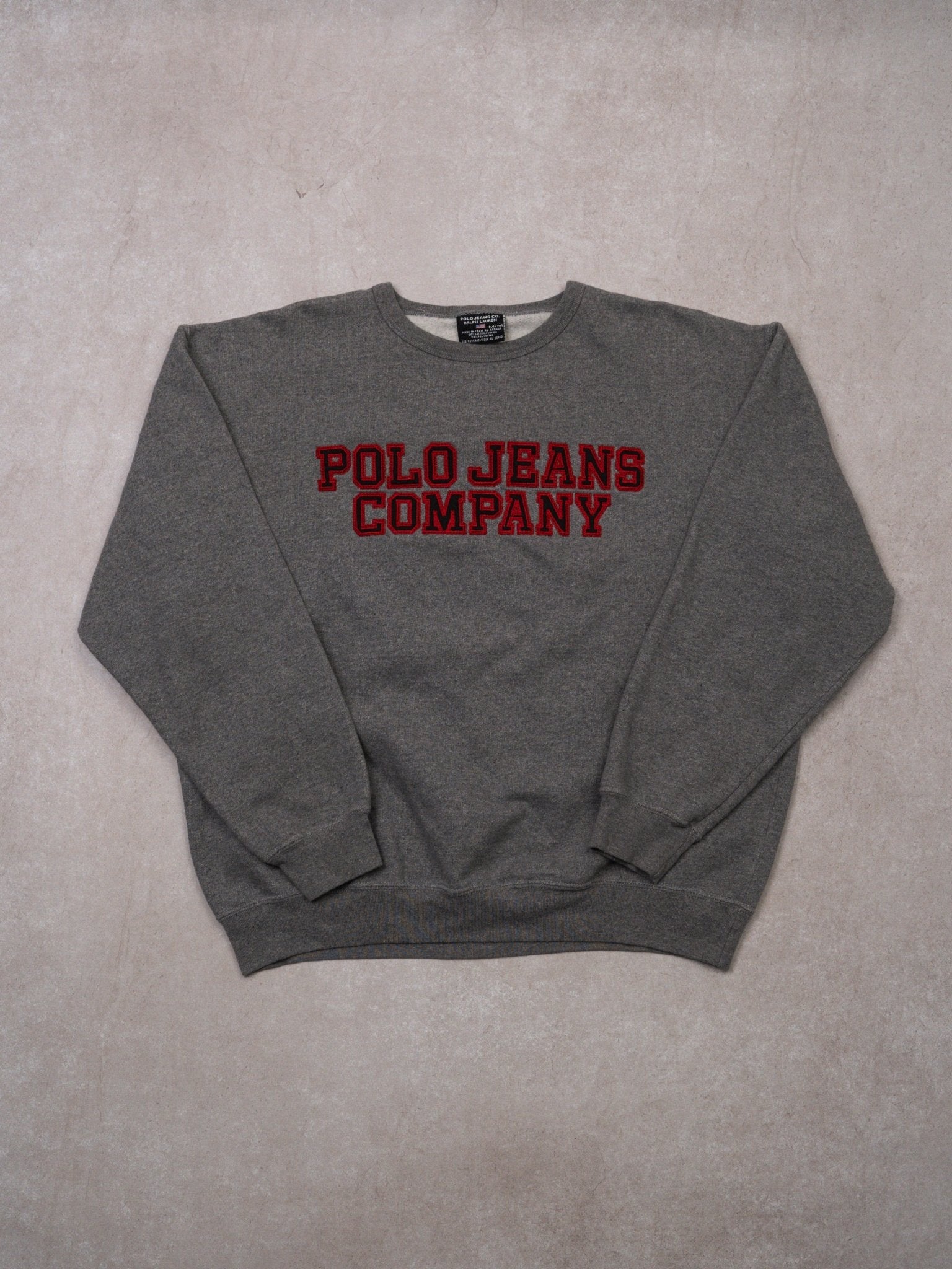 Vintage Grey Polo Jeans Co Crewneck (M/L)