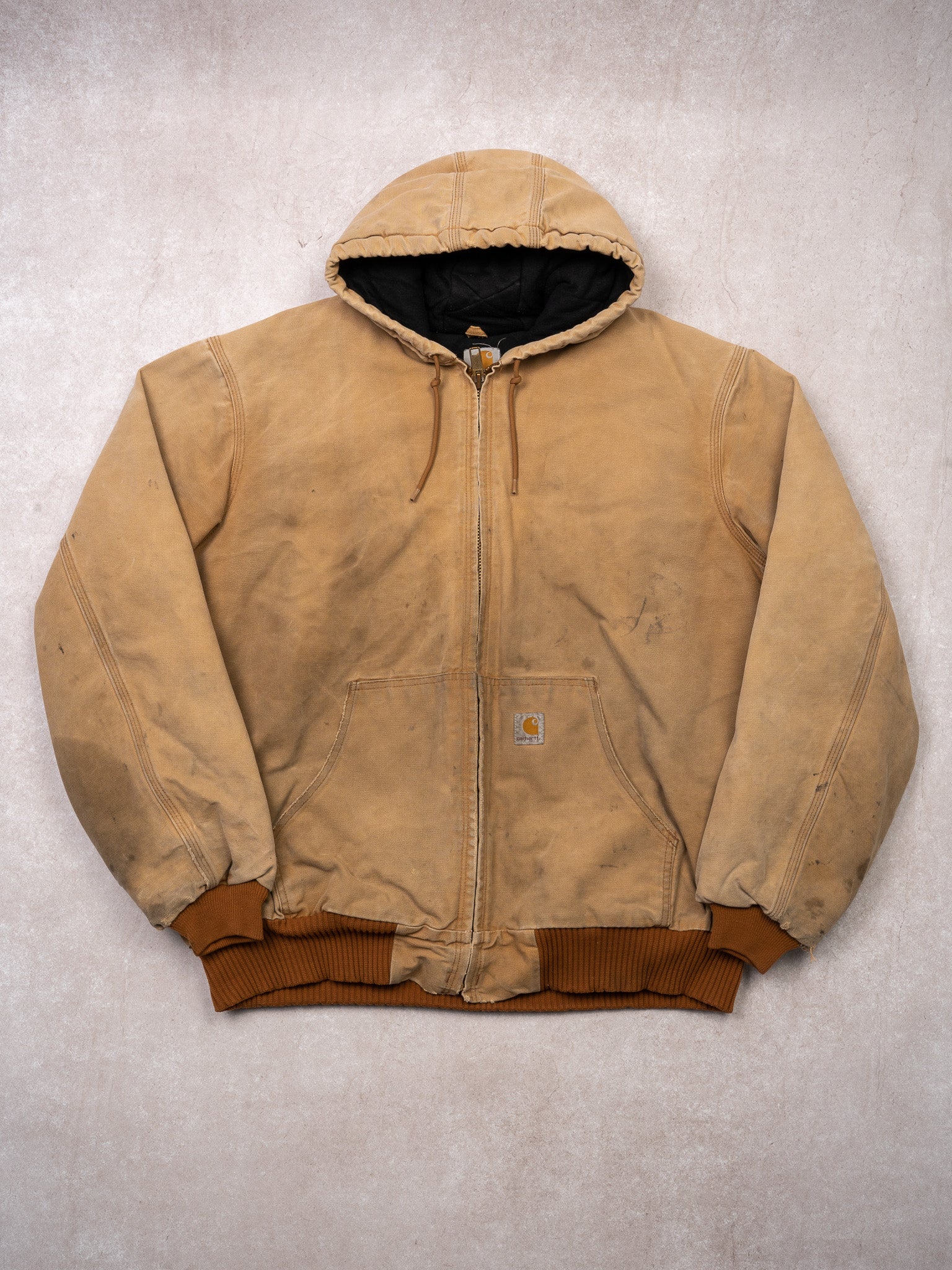 Vintage Rugged Beige Carhartt Loose Fit Duck Insulated Jacket (XL/XXL)