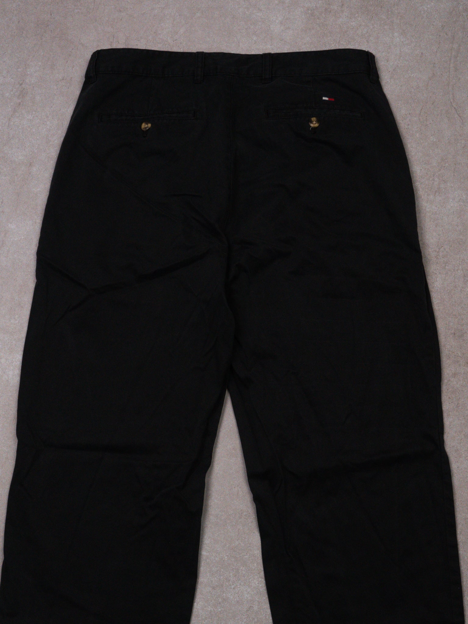 Vintage Black Tommy Hilfiger Wide Leg Pants (34 x 30)