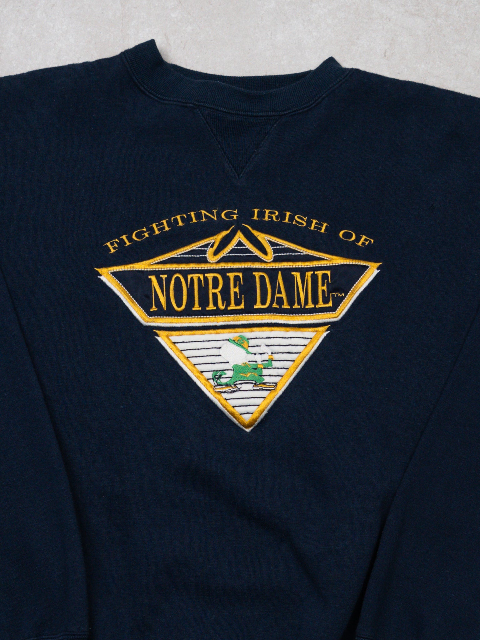 Vintage Blue Notre Dame Fighting Irish Crewneck (M)