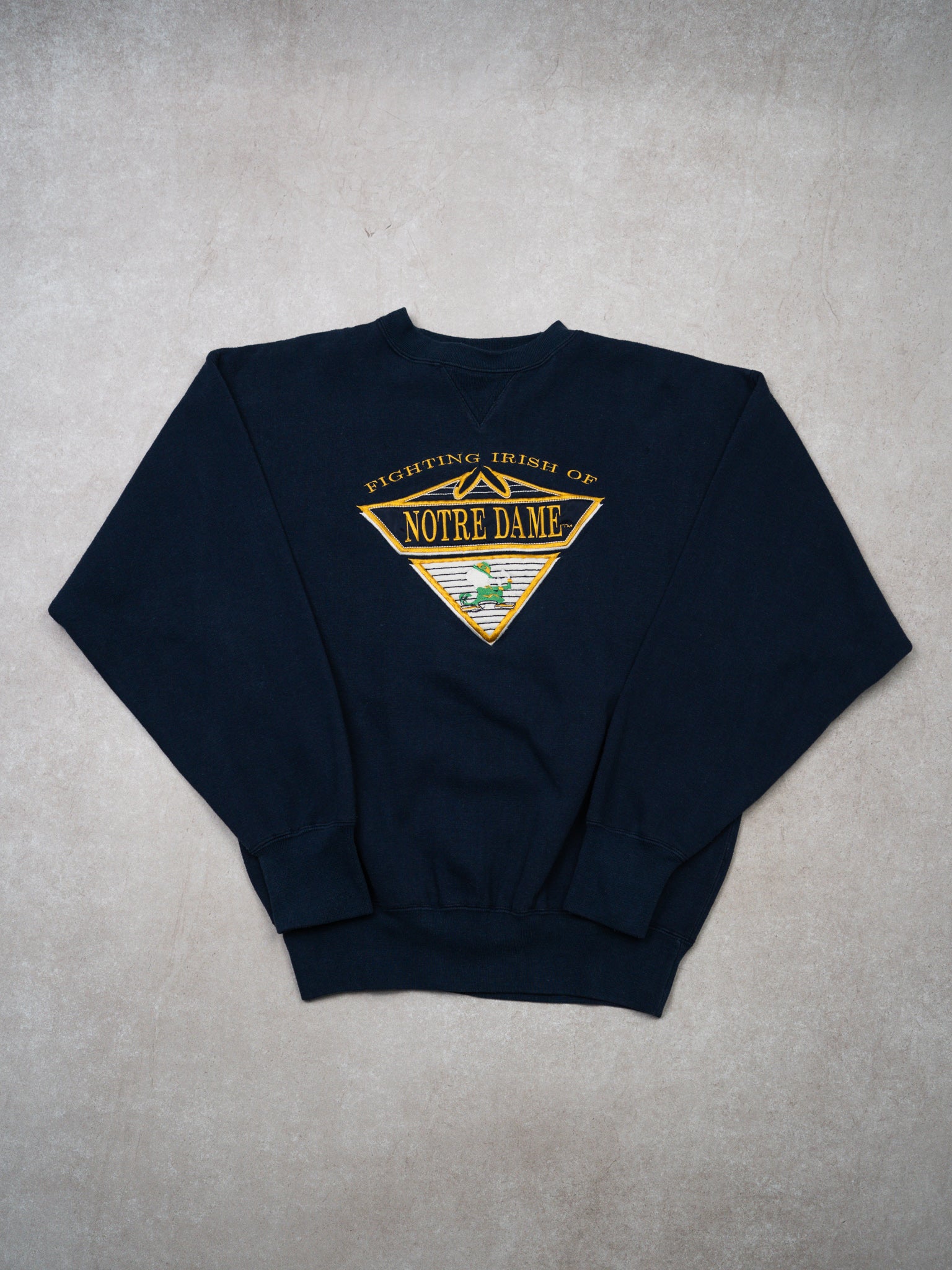 Vintage Blue Notre Dame Fighting Irish Crewneck (M)
