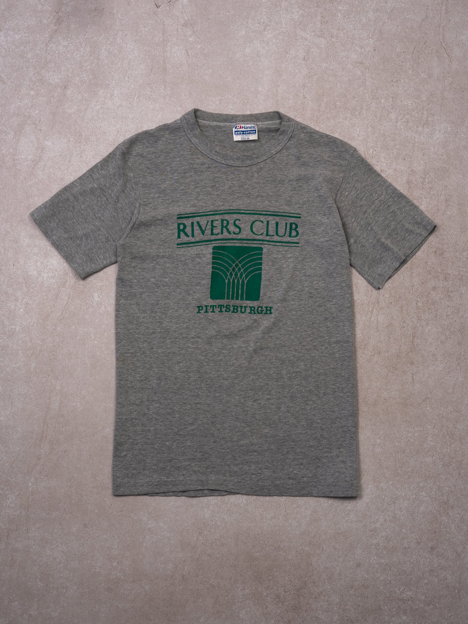 Vintage 90s Grey Rivers Club Tee (XS)