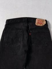 Vintage 90s Black Levi's 501 Denim Jeans (30x29)