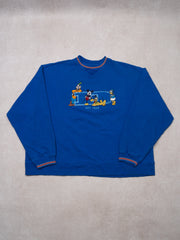 Vintage Blue 'D' Mickey & Friends Crewneck (XL)