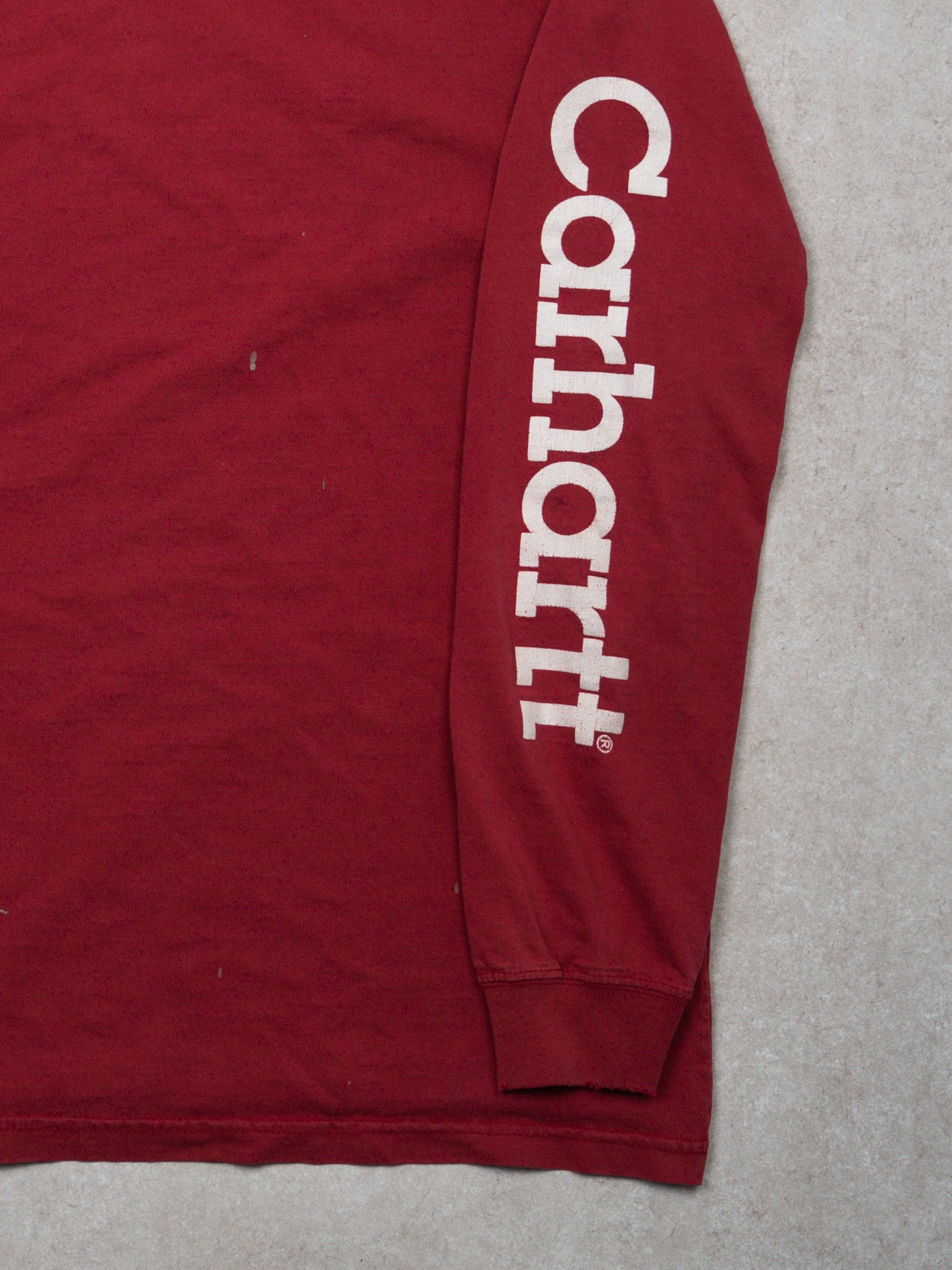 Vintage Washed Red Carhartt Long Sleeve (M)