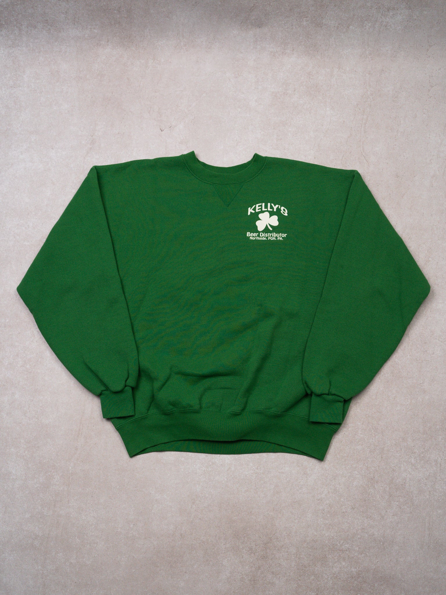 Vintage 90s Green Kelly's Beer Distributor Crewneck (L)