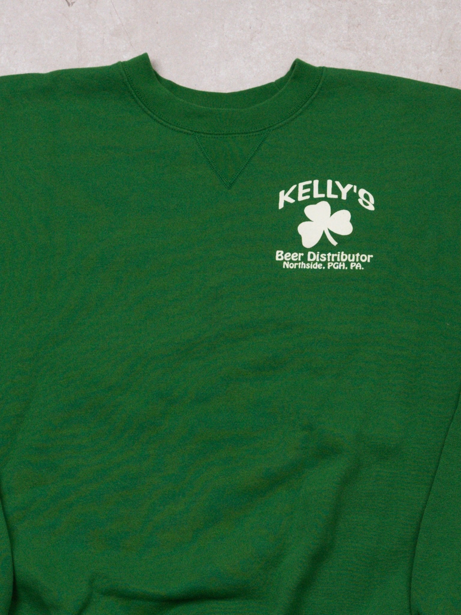 Vintage 90s Green Kelly's Beer Distributor Crewneck (L)