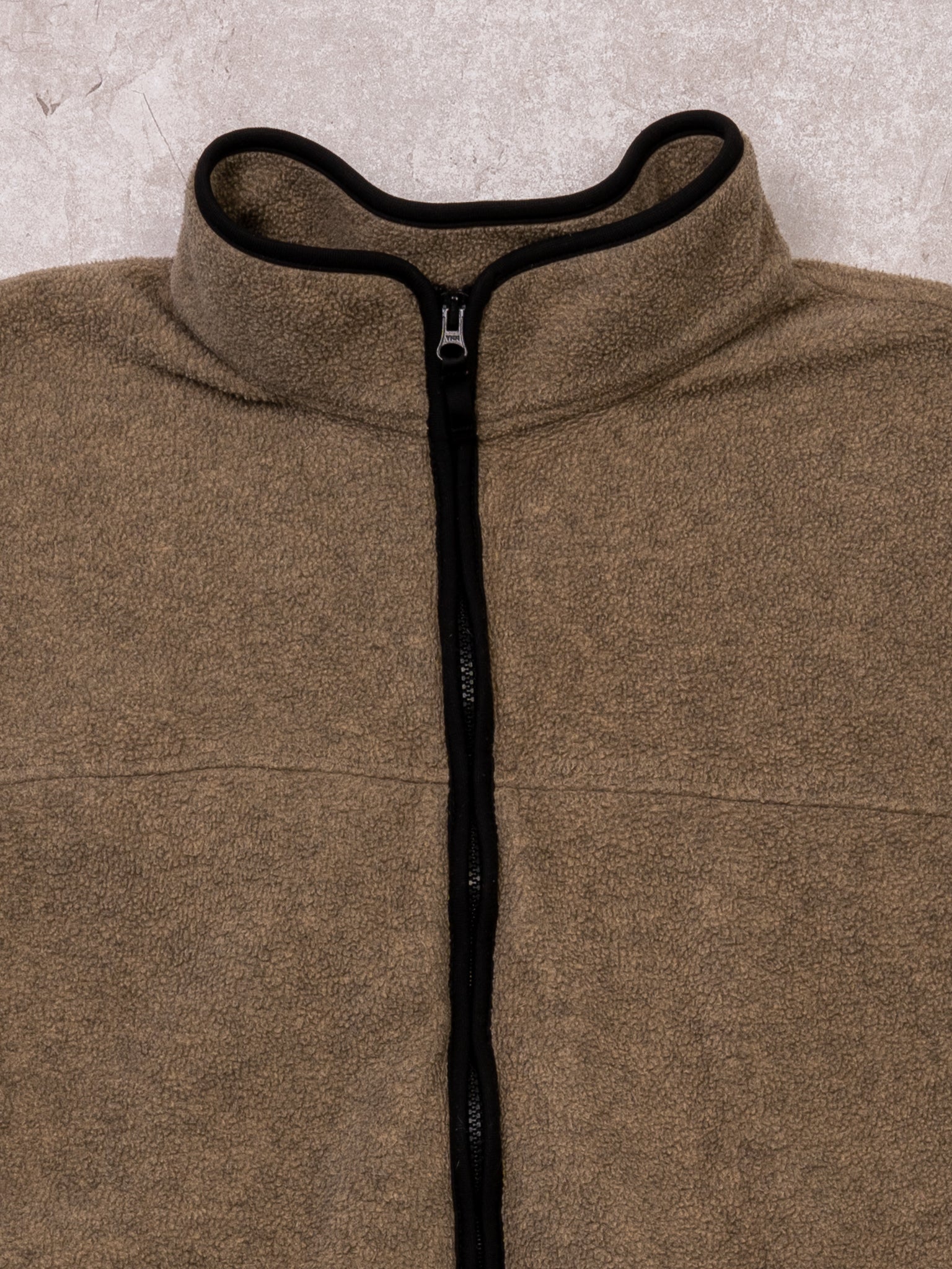 Vintage 90S Brown + Black Eddie Bauer Fleece Zip Up Sweater (L/XL)