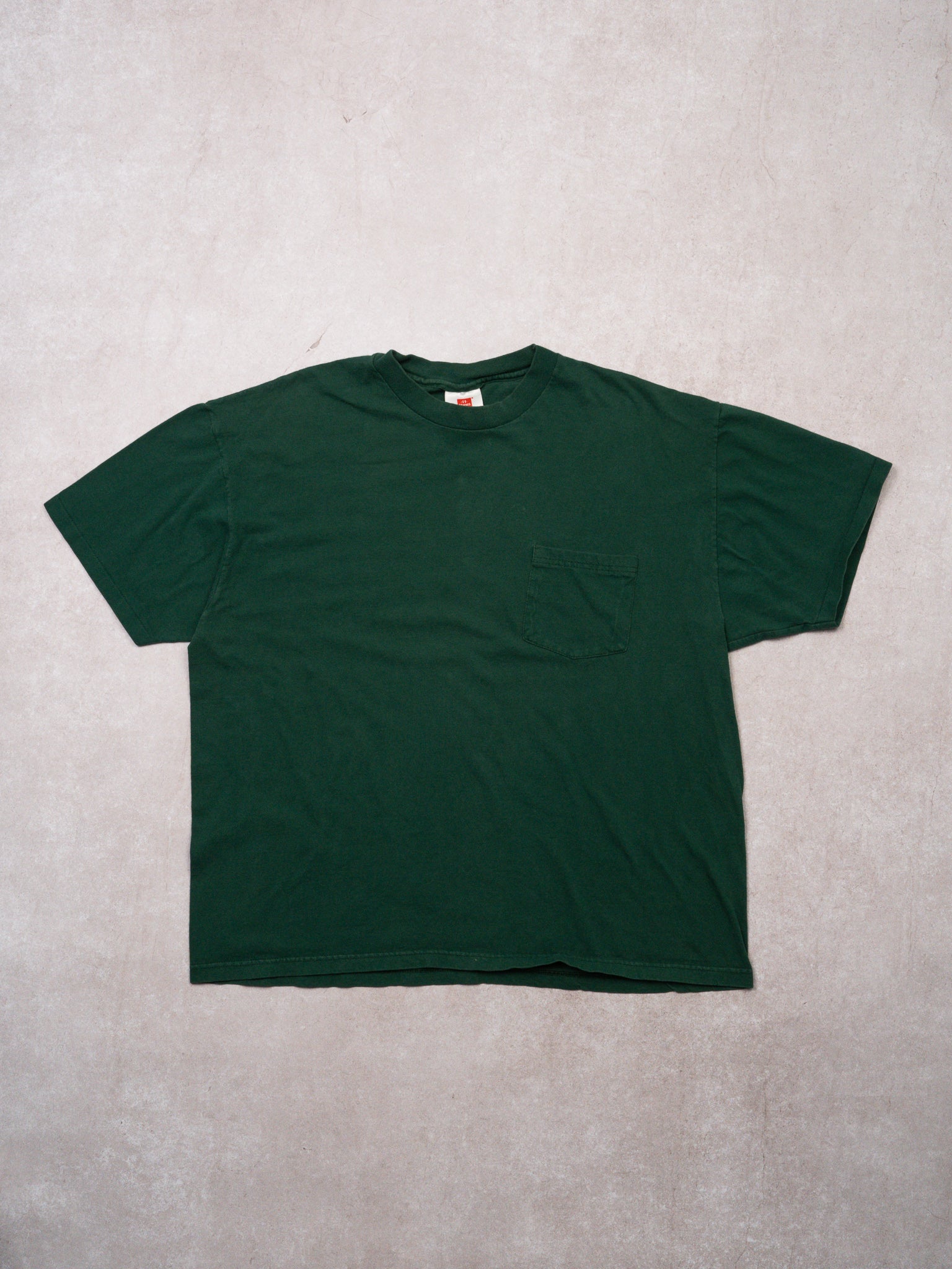 Vintage 90s Green Pocket Tee (L)