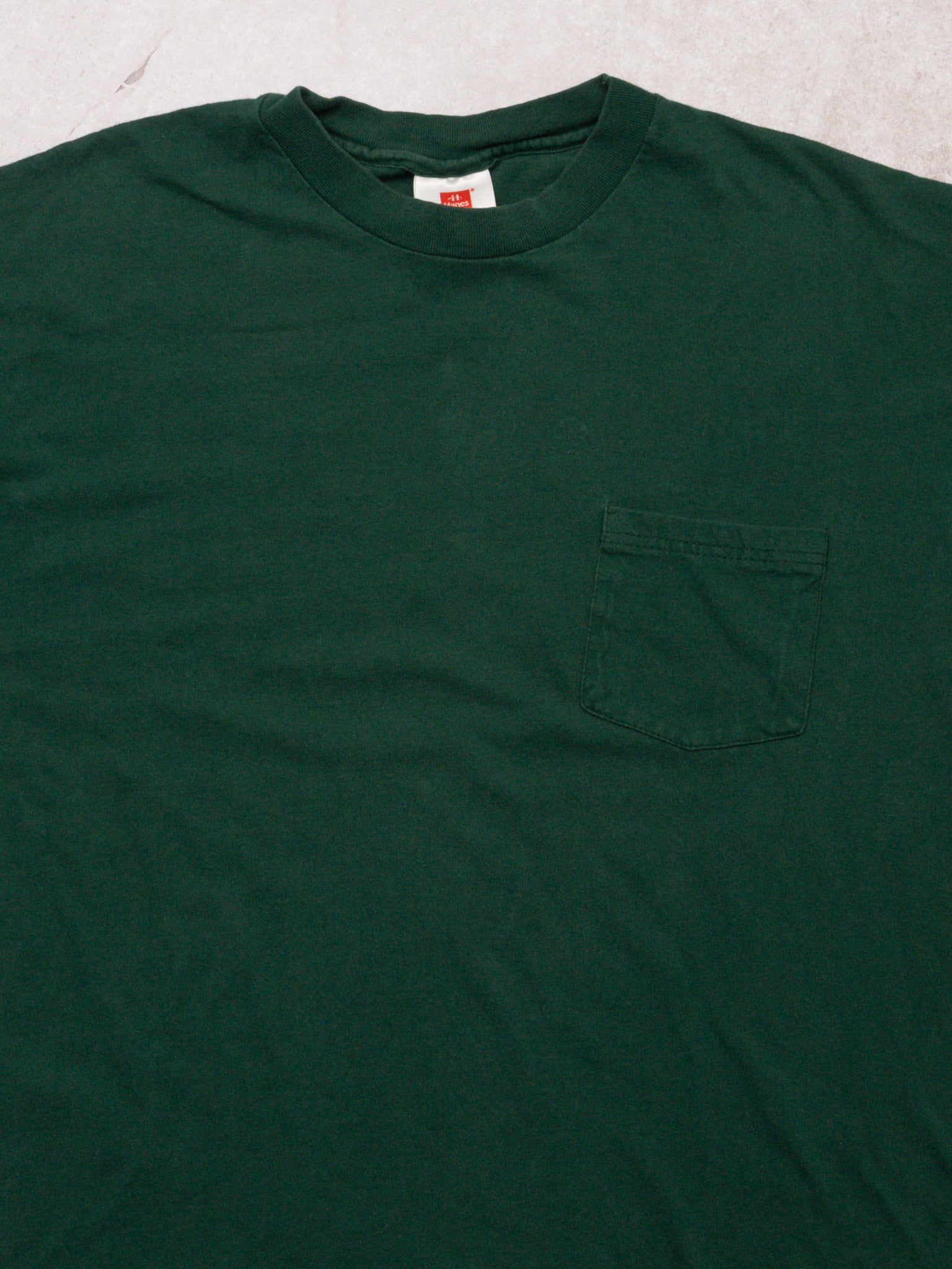 Vintage 90s Green Pocket Tee (L)