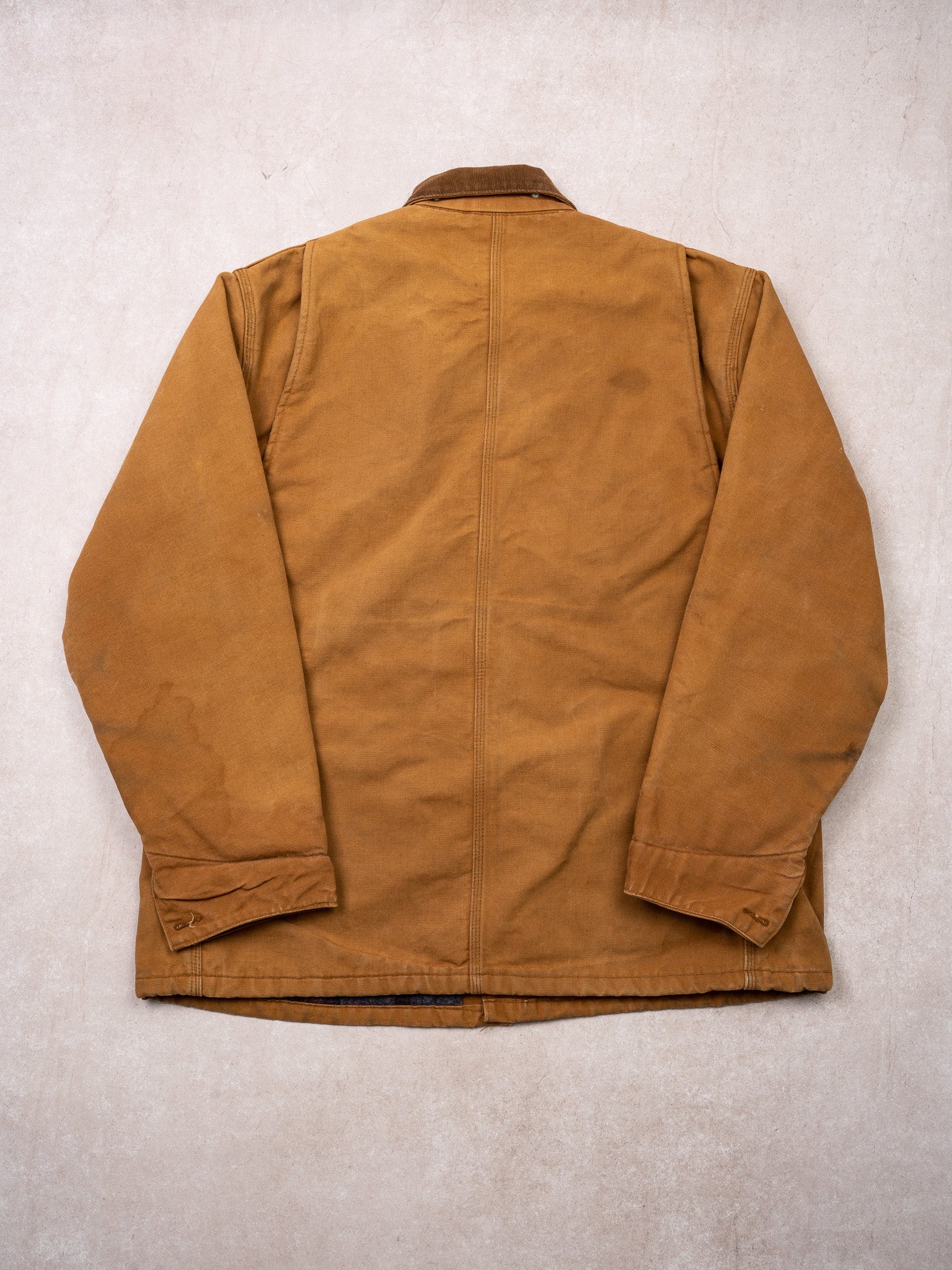 Vintage 70s Camel + Brown Carhartt Blanket Lined Jacket (L)