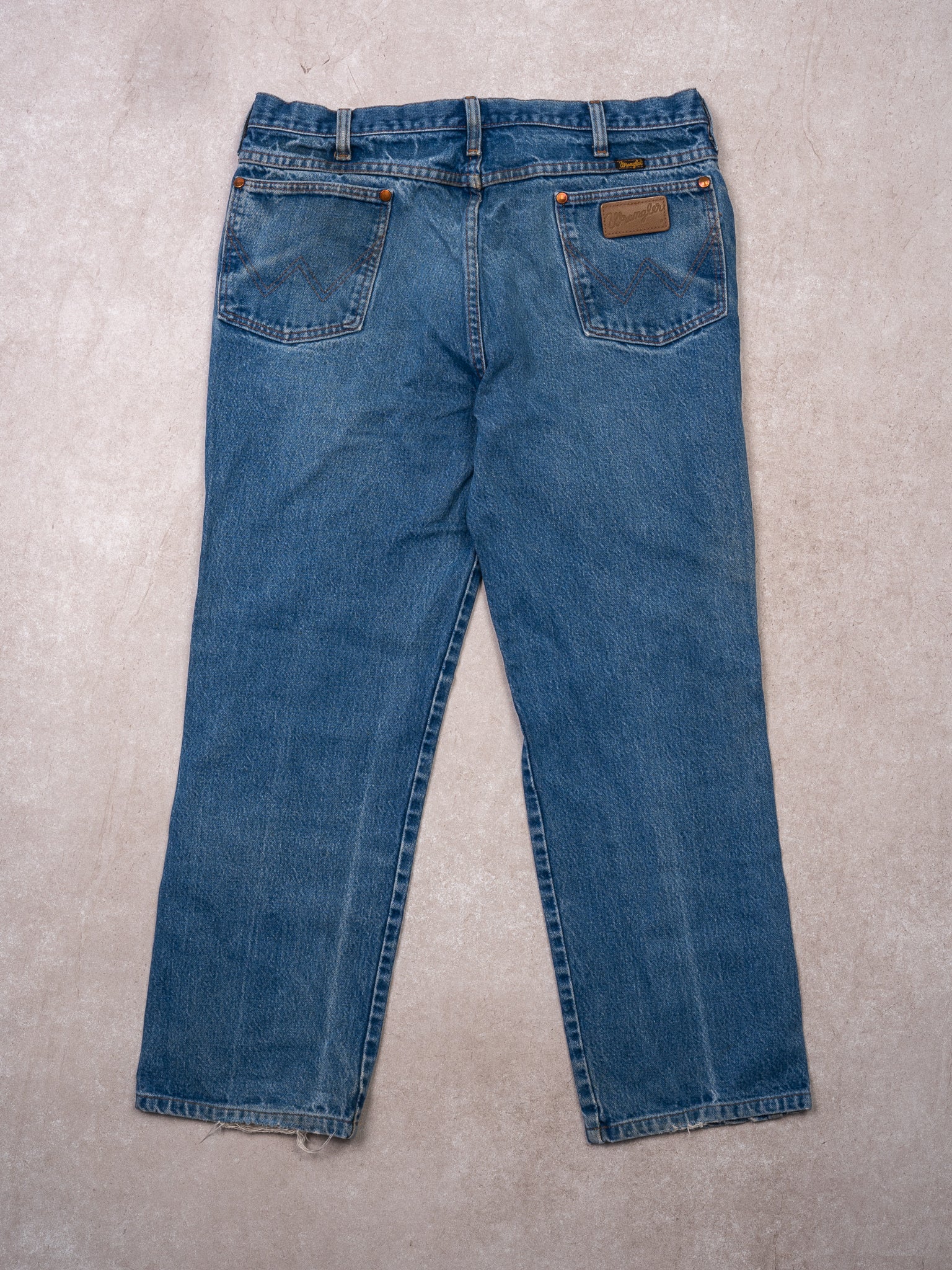 Vintage 80s Blue Regular Fit Wrangler Jeans (34 x 28)