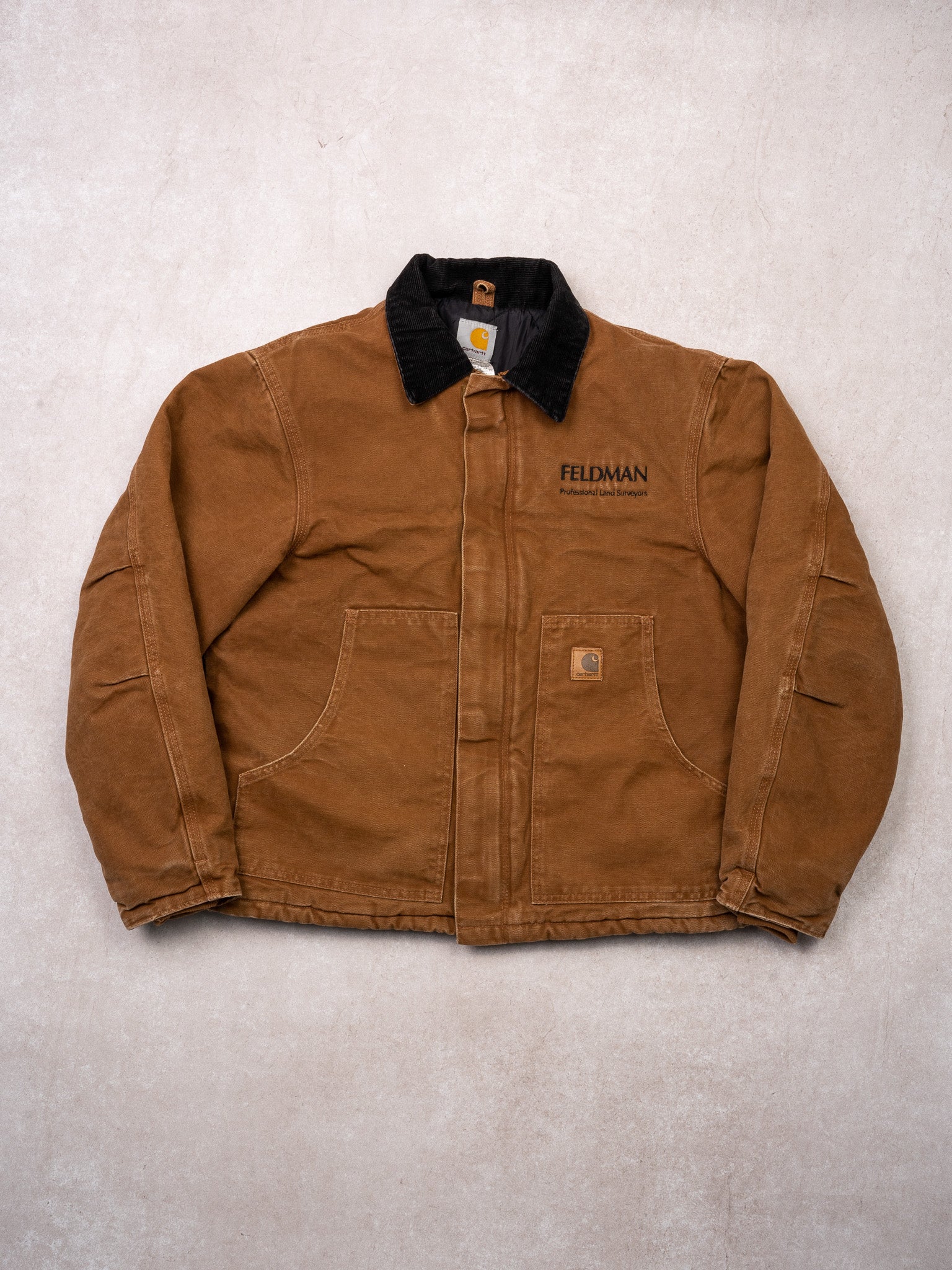 Vintage 90s Camel + Black Carhartt 'Feldman' WIP Arcan Jacket (M)