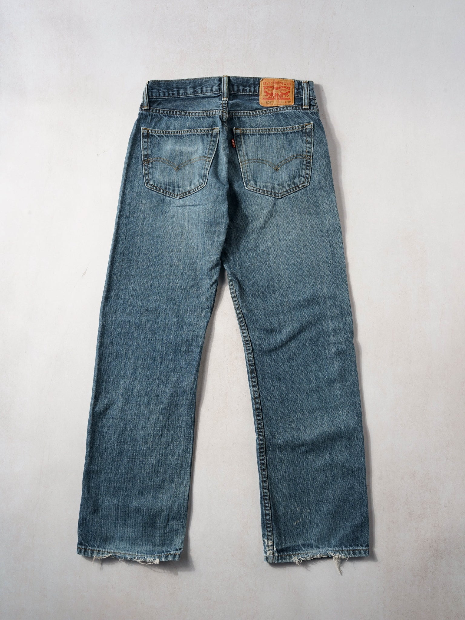 Vintage 90s Dark Blue Levi's 505 Denim Jeans (32x32)