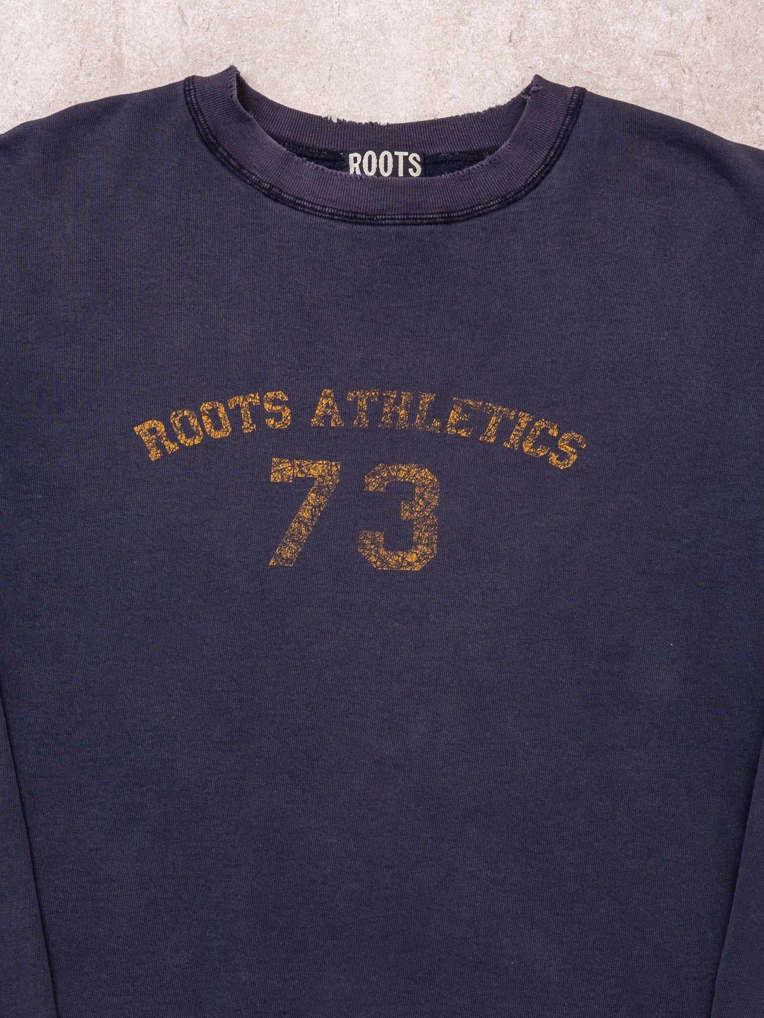 Vintage Navy + Yellow Roots 73 Crewneck (L)