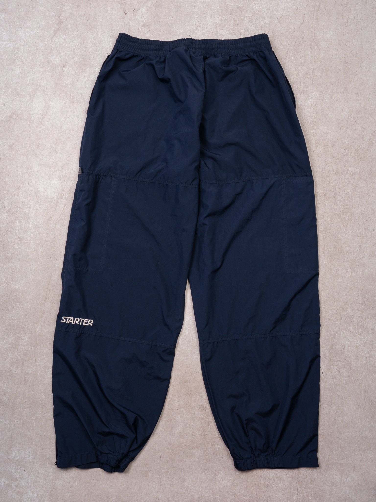 Vintage 90s Dark Blue Starter Windbreaker Pants (M/L)