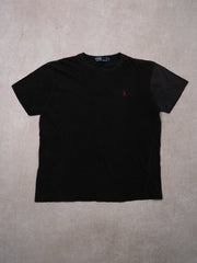 Vintage 90s Washed Black RL Polo Tee (M)