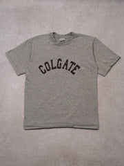 Vintage 90s Grey Colgate Spell Out Tee (M)