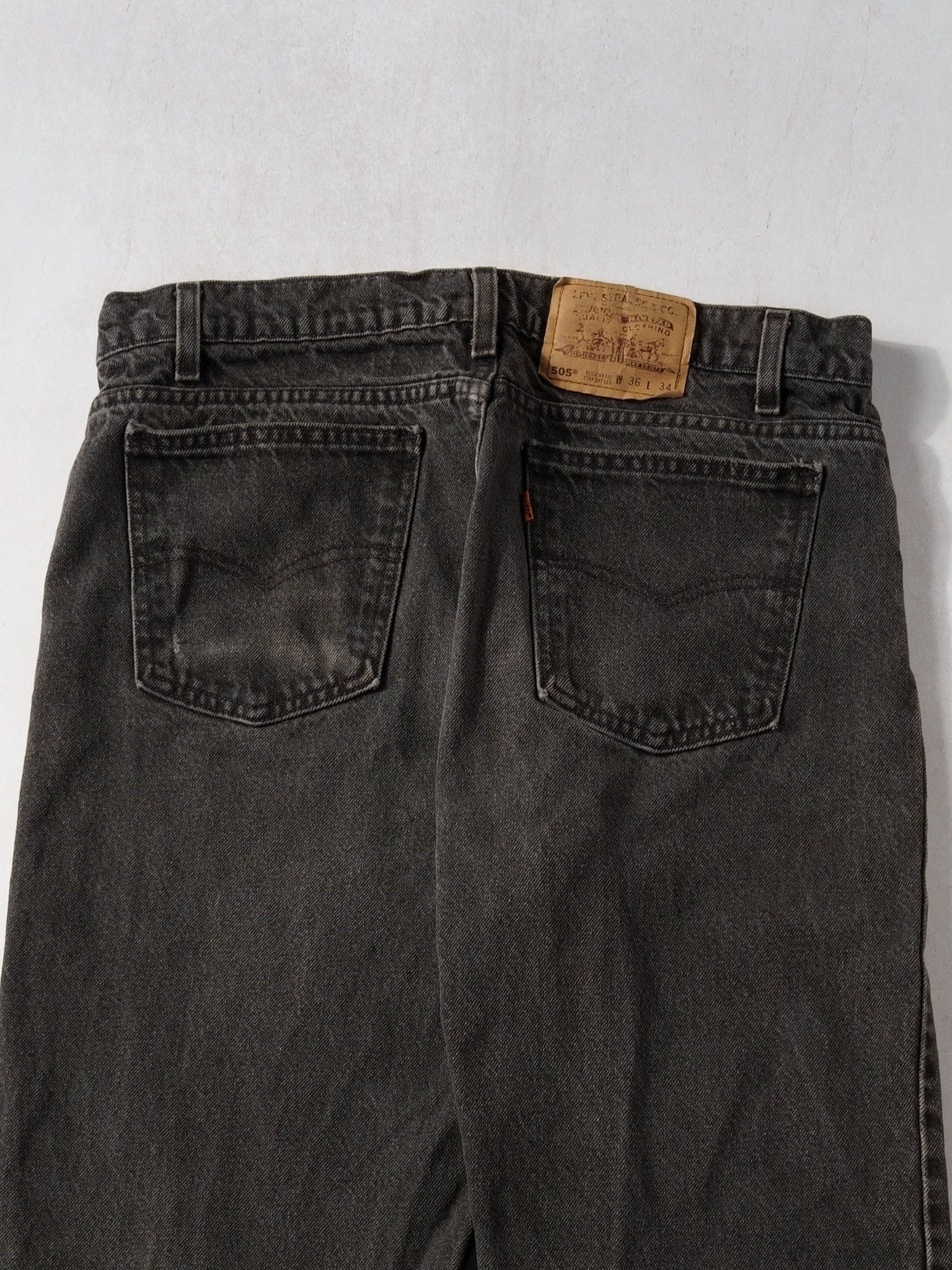 Vintage 70s Black Levi's 505 Denim Jeans (34x32)