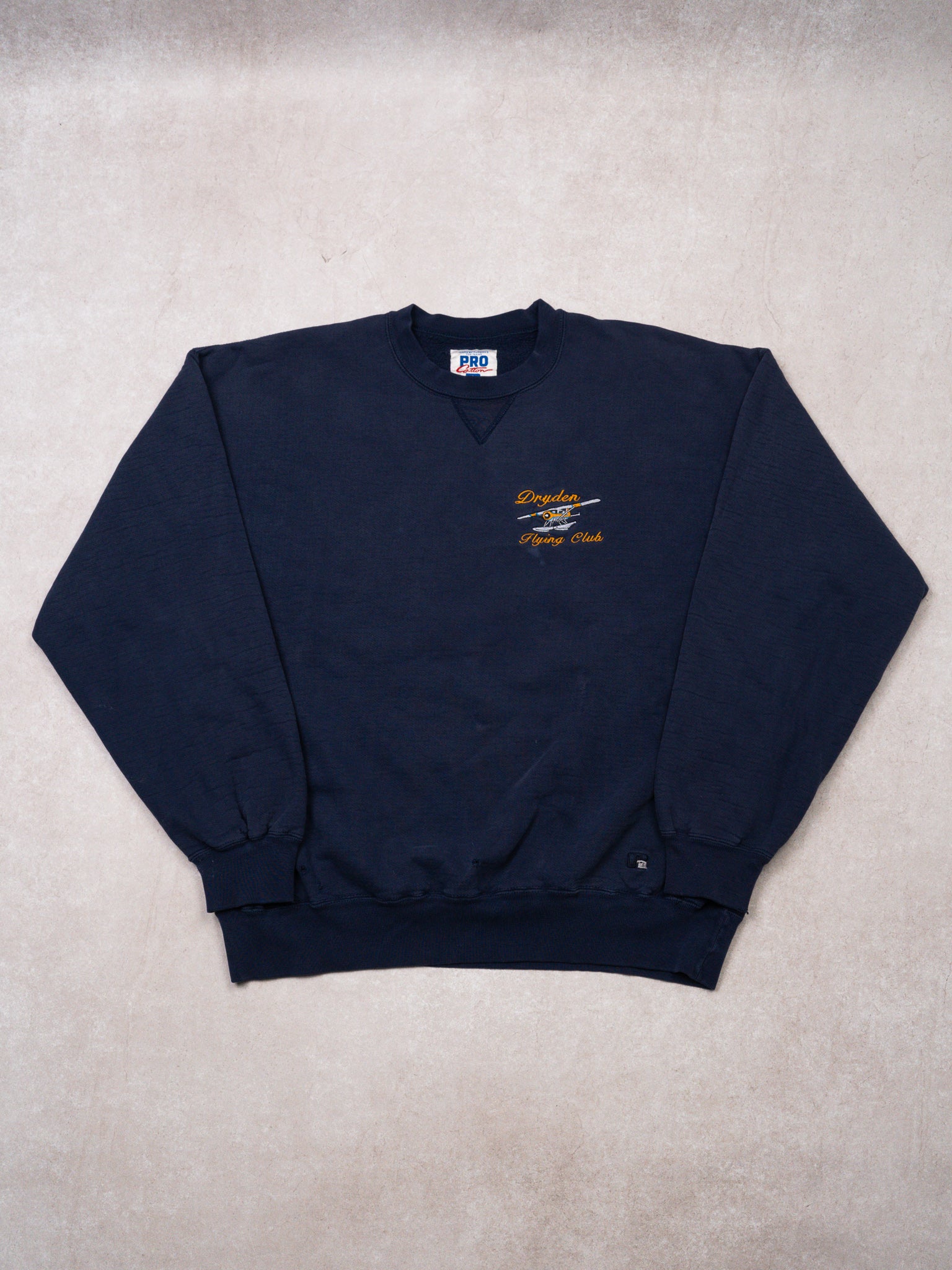 Vintage 90s Blue Dryden Flying Club x Russell Athletic Crewneck (XL)