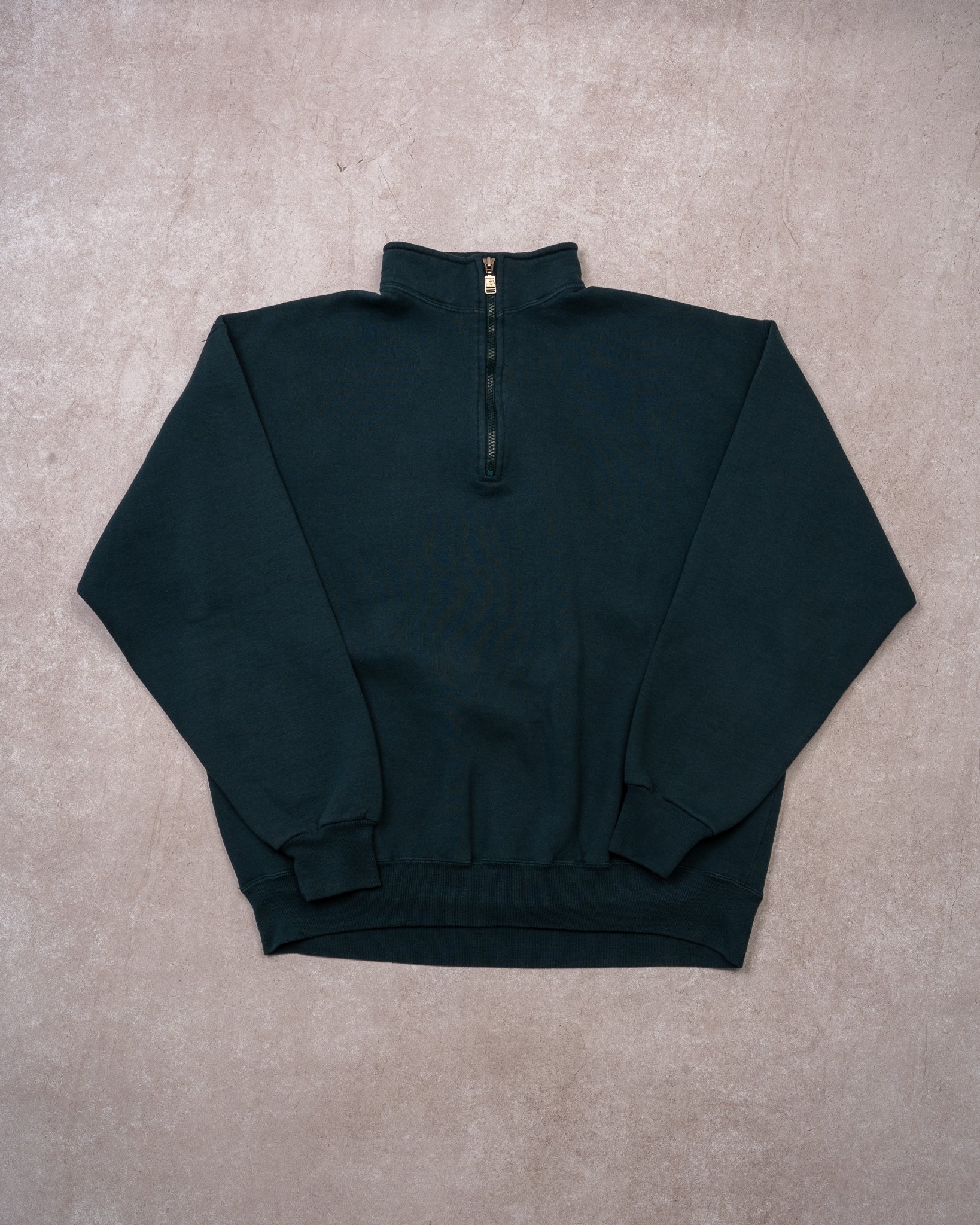 Vintage 90s Green-Blue Russell Athletics 1/4 Zip Sweater (L)