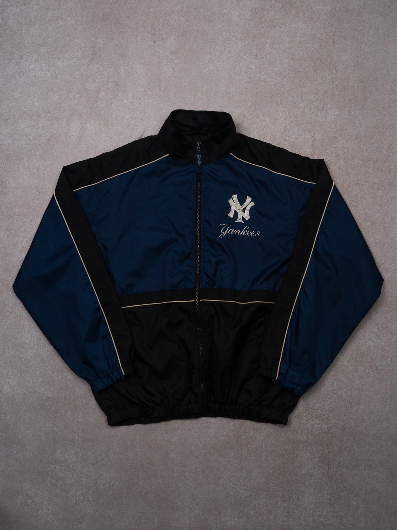 Vintage Navy + Black NY Yankees Windbreaker (L)