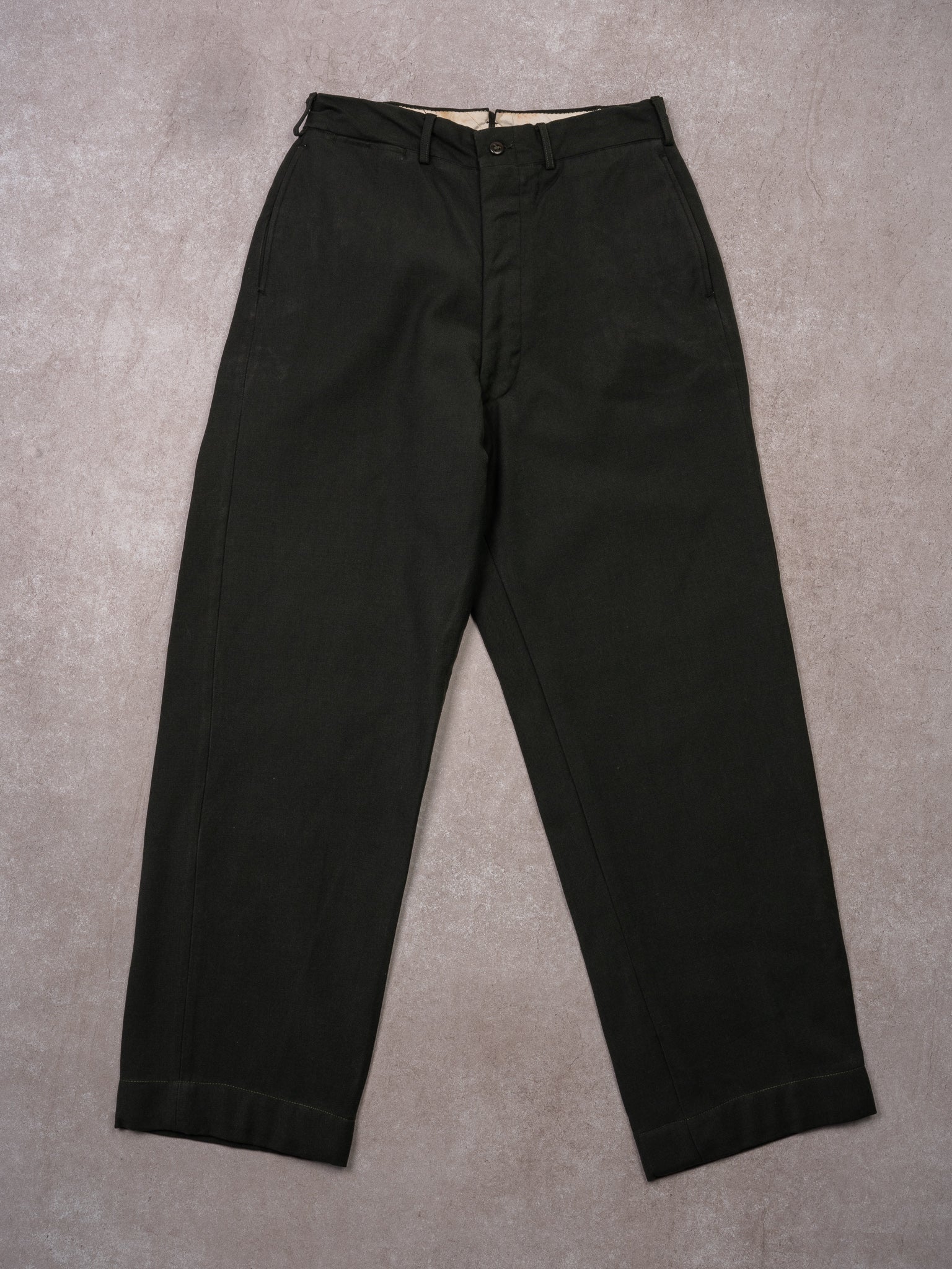 Vintage 80s Dark Green Dress Pants (28 x 30)