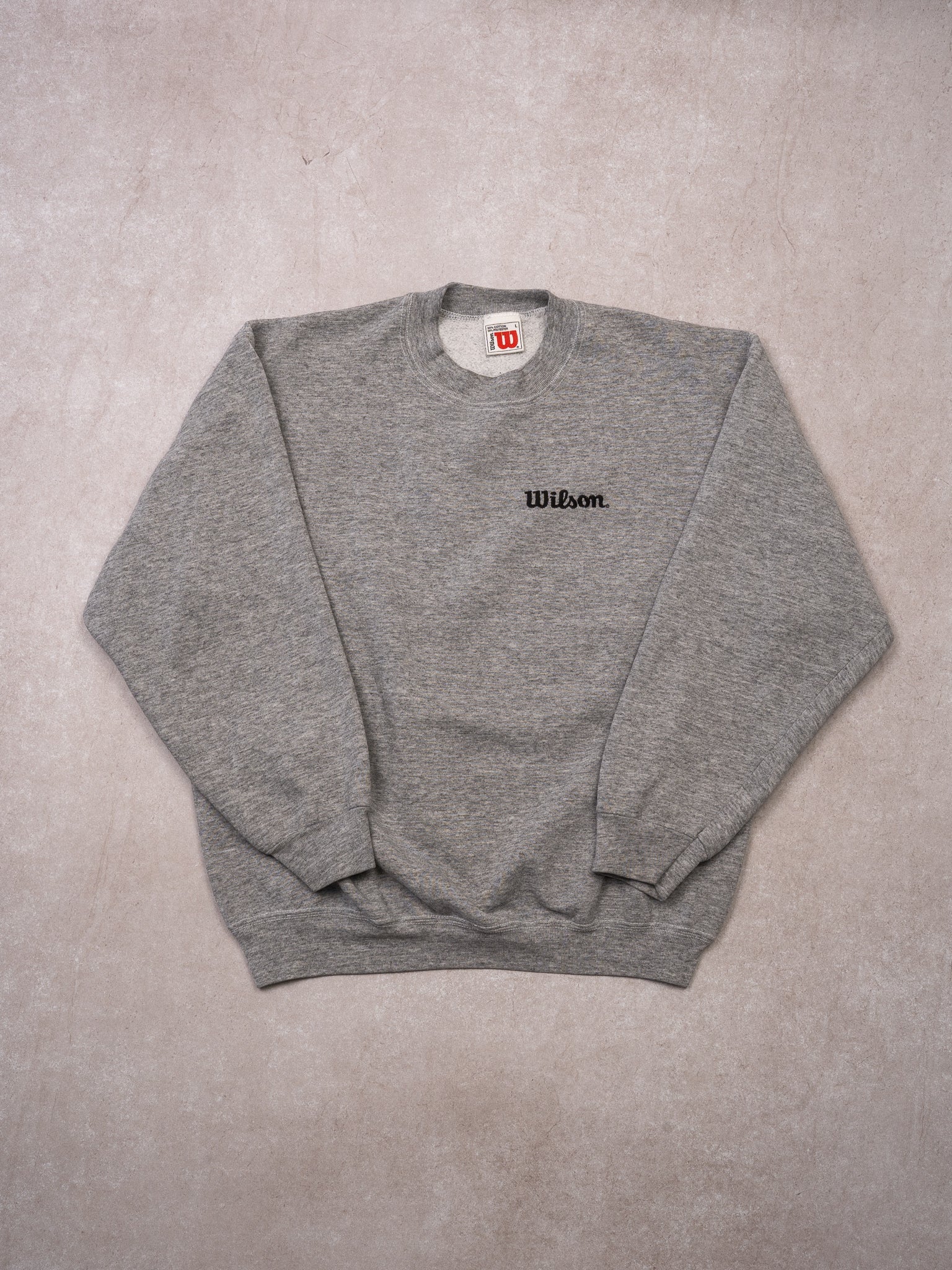 Vintage 90s Grey Wilson Spell Out Crewneck (L)