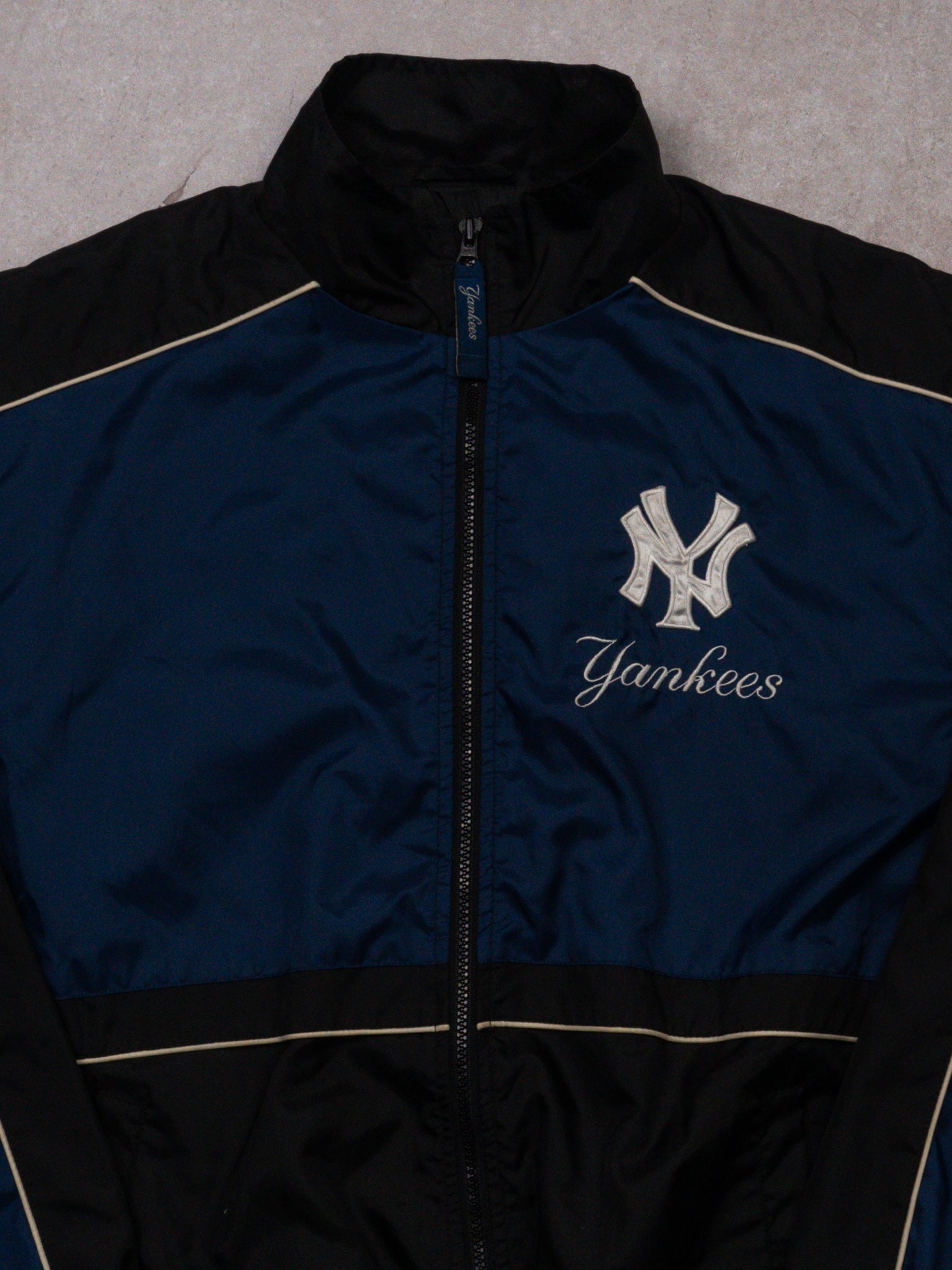 Vintage Navy + Black NY Yankees Windbreaker (L)