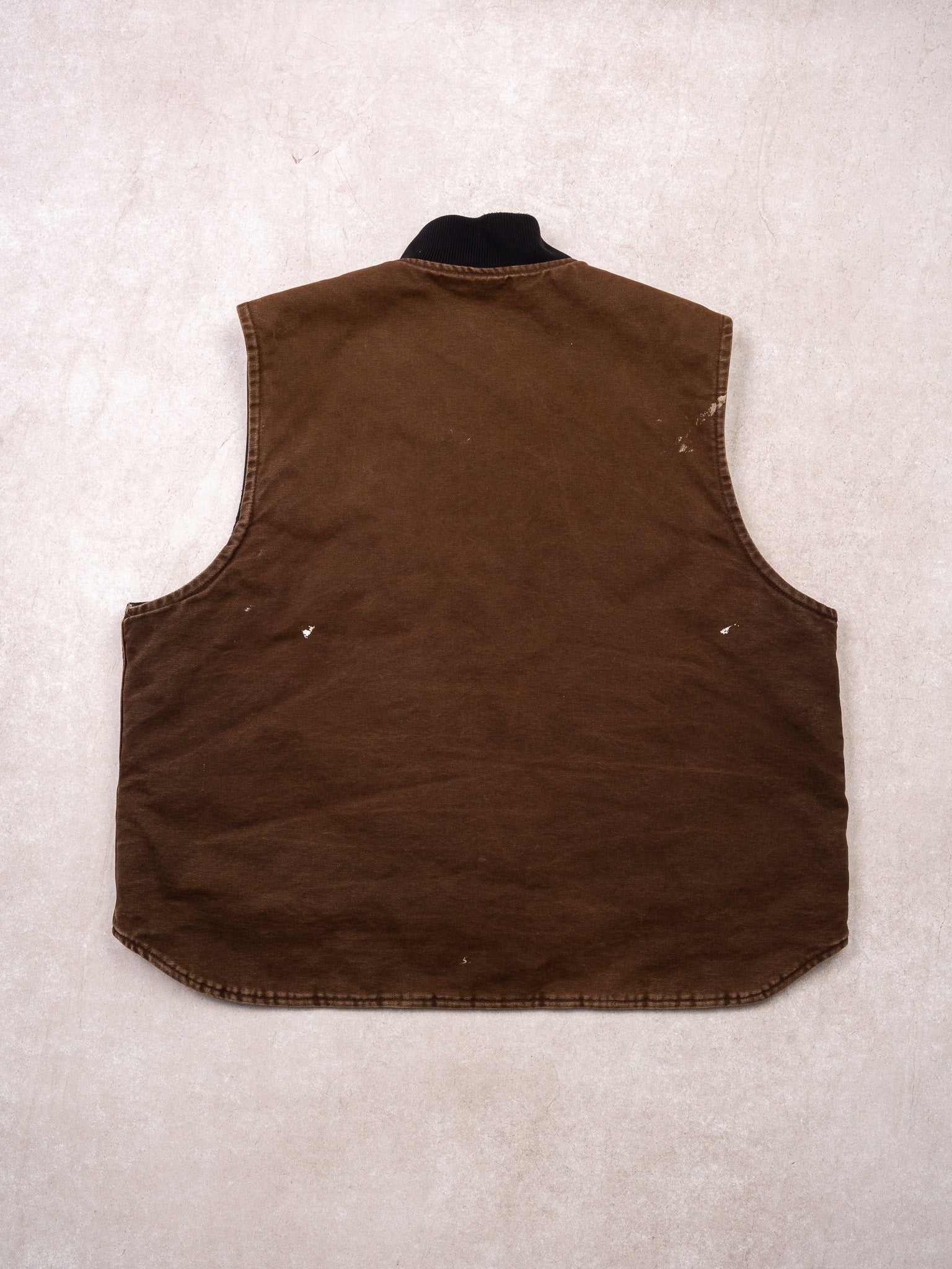 Vintage 90s Brown Carhartt Paint Splashed Duck Vest (XL/XXL)