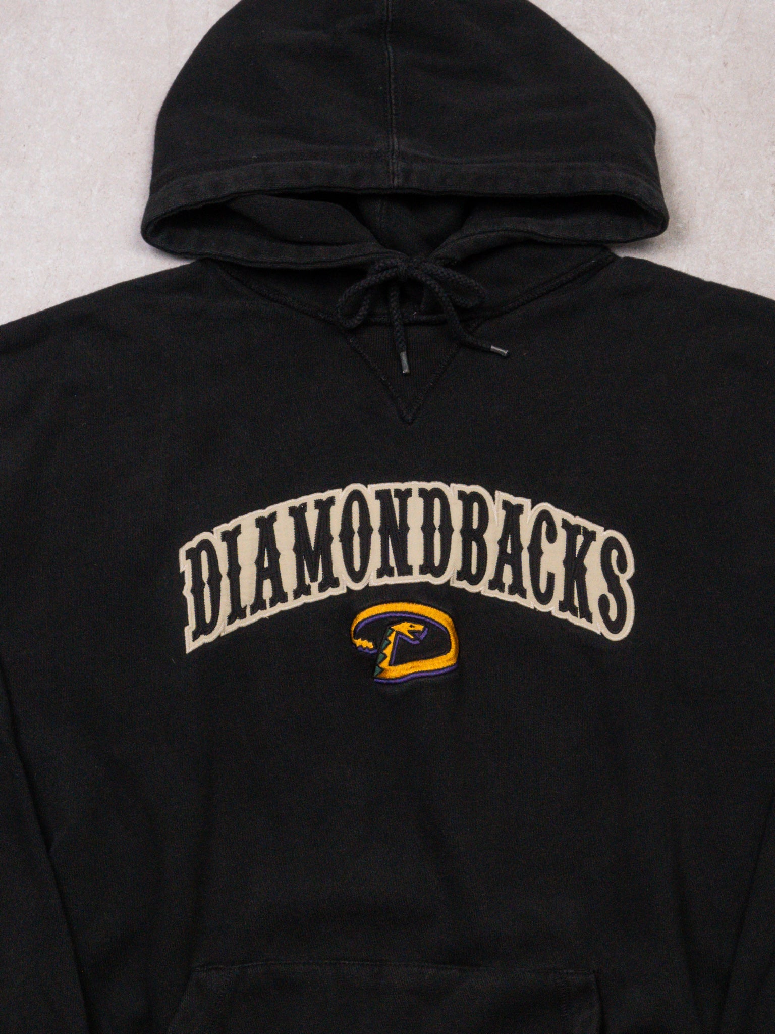 Vintage Black '98 Arizona Diamondback Baseball Hoodie (XL)