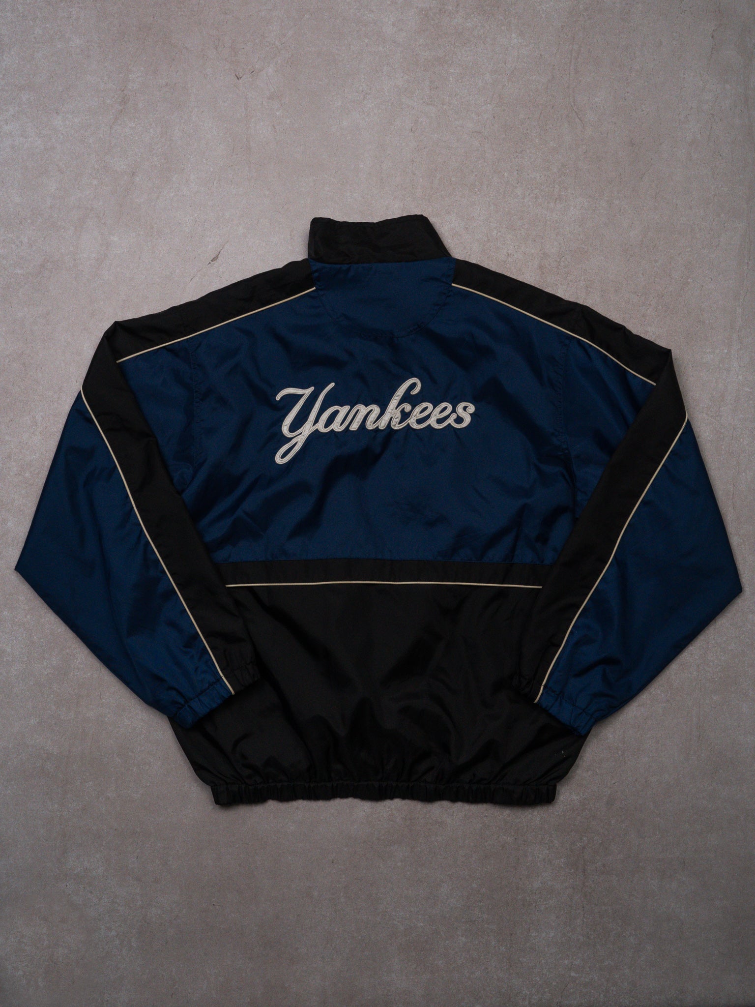 Vintage Navy + Black NY Yankees Windbreaker (L)